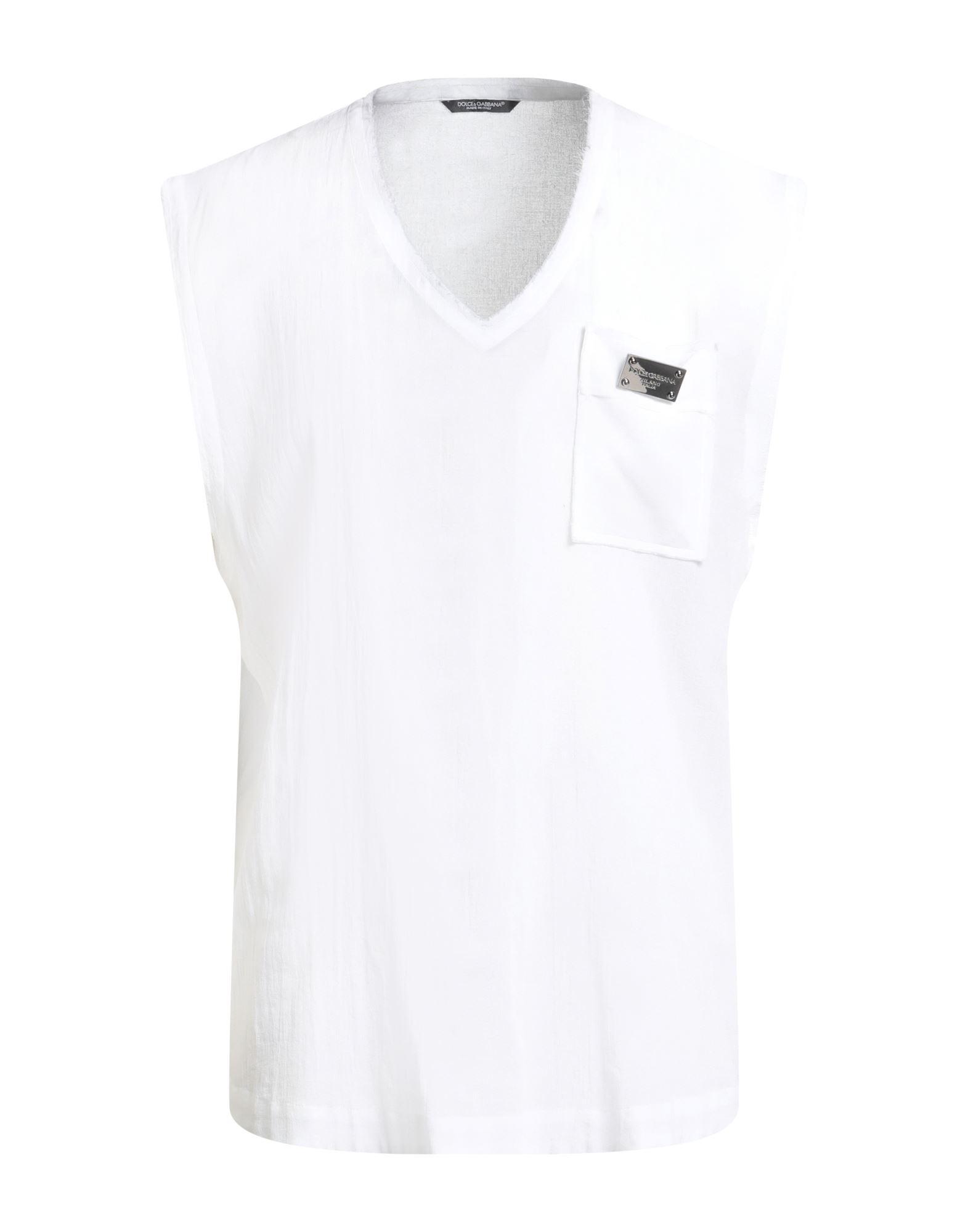 Tシャツ・カットソー DOLCE & GABBANA WHITE COTTON TANK TOP Dolce & Gabbana - Cotton tank top White - The Corner