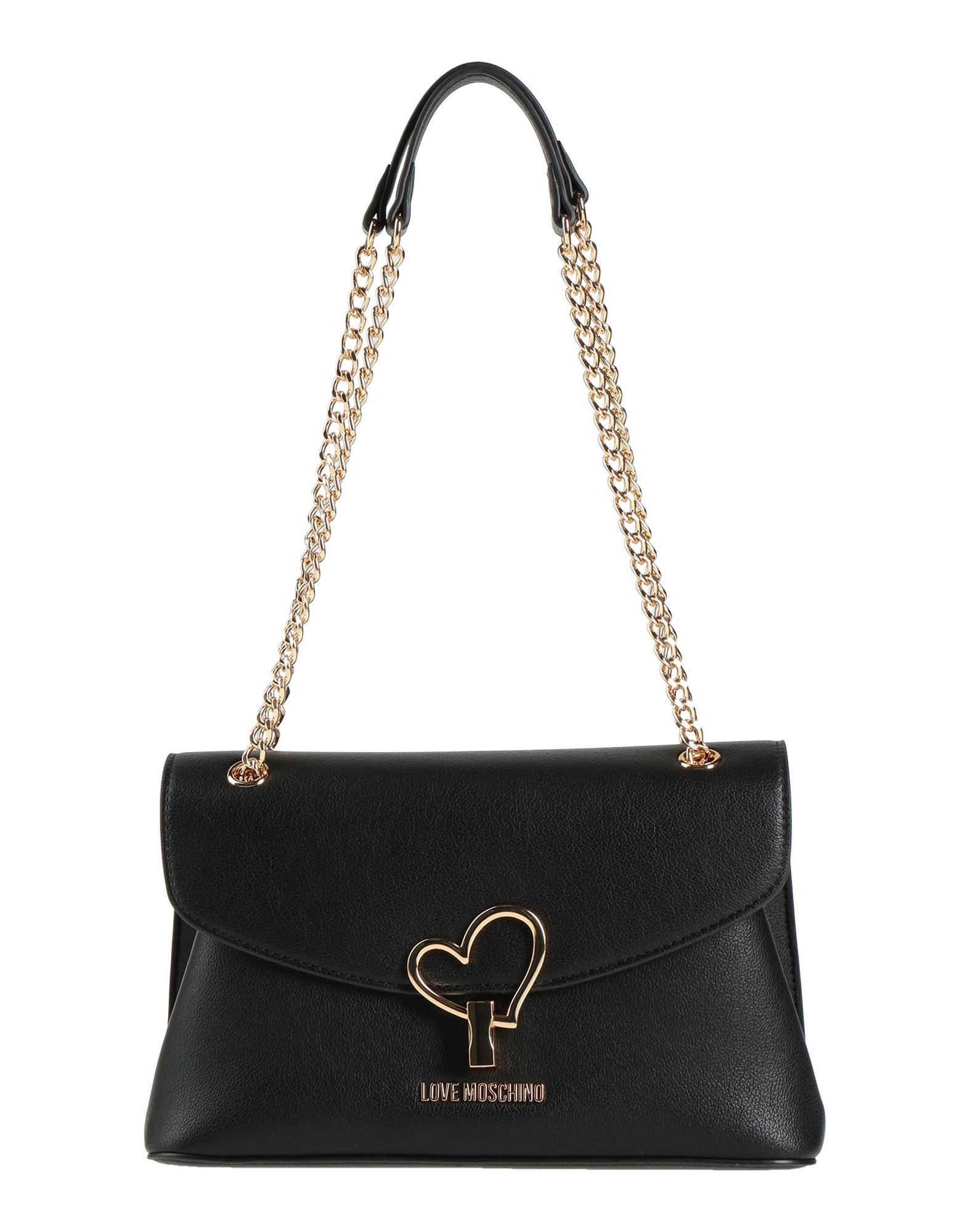 Love Moschino Borsa A Spalla Donna In PU Nero | Pre-Collezione Primavera Estate 2024