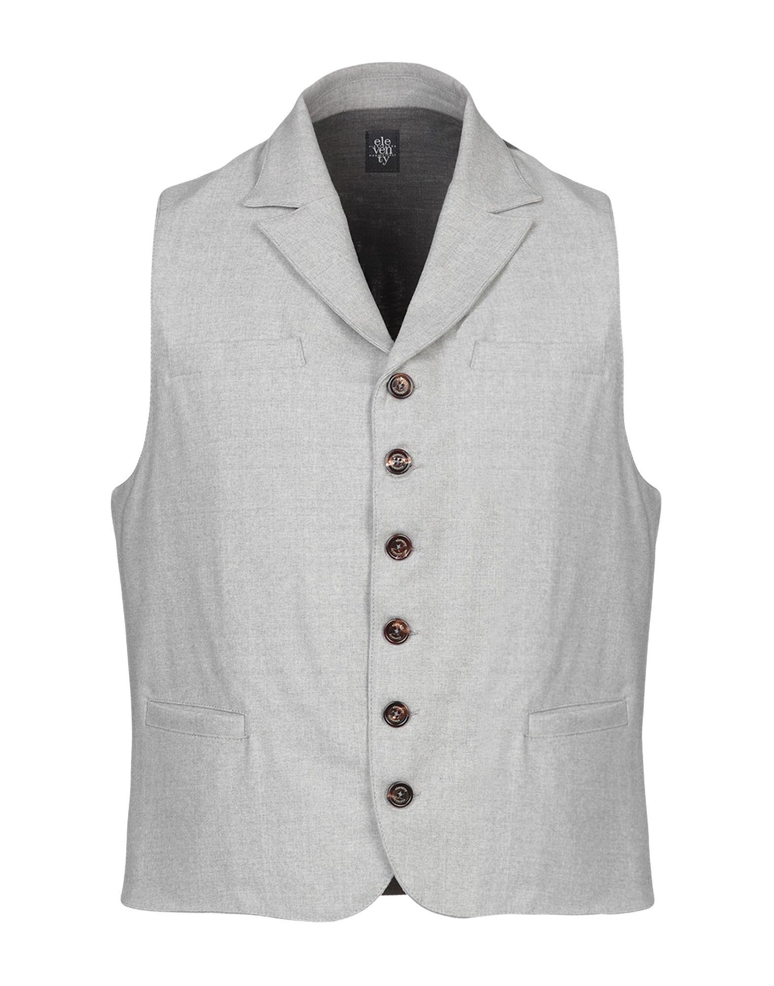 Eleventy Wool Waistcoat in Light Grey (Gray) for Men Lyst