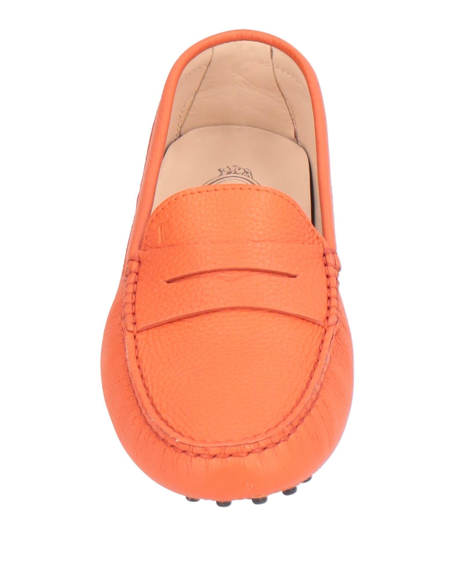 Tod's orange loafers sale