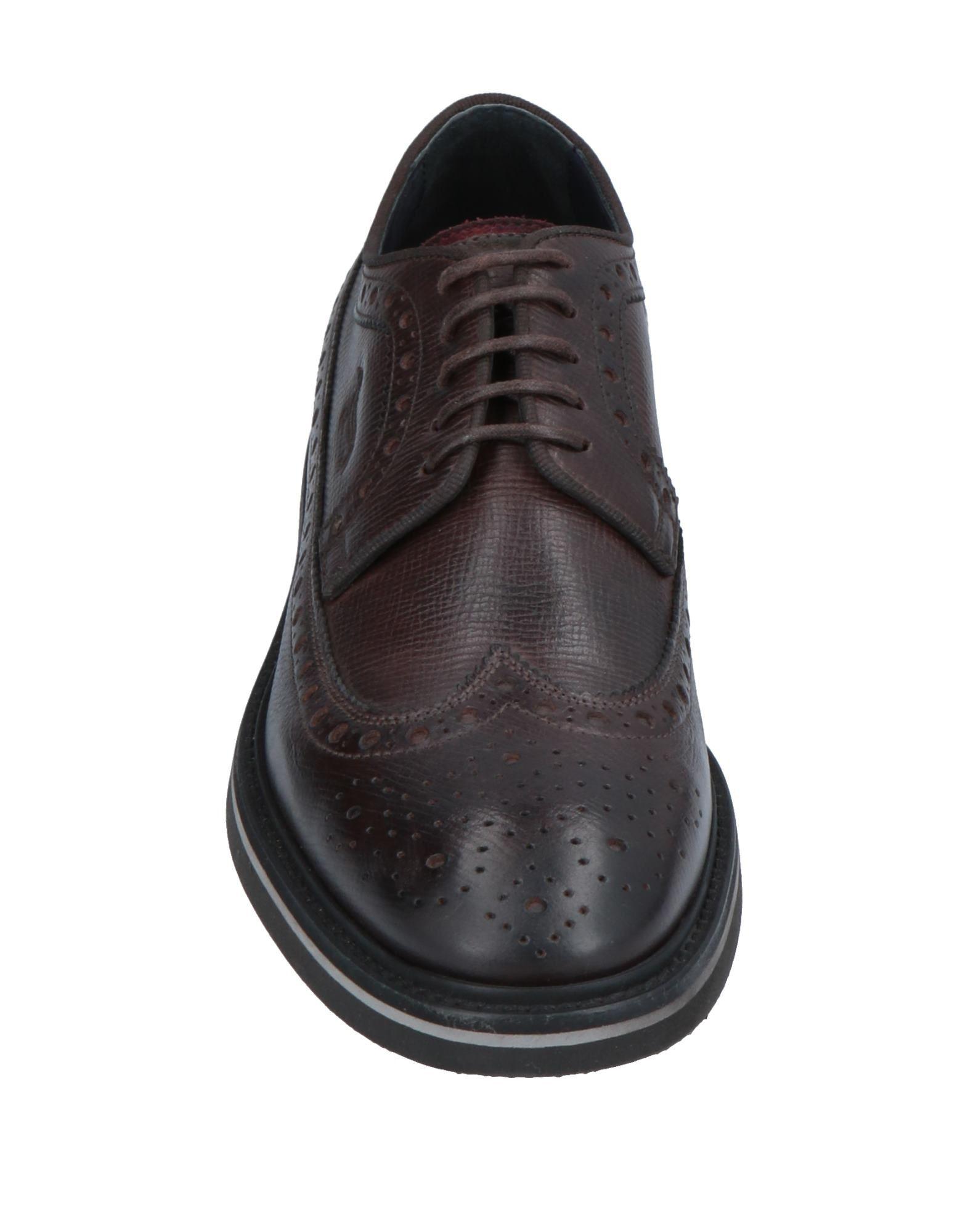 Harmont &amp; Blaine Leather Laceup Shoe in Dark Brown (Brown