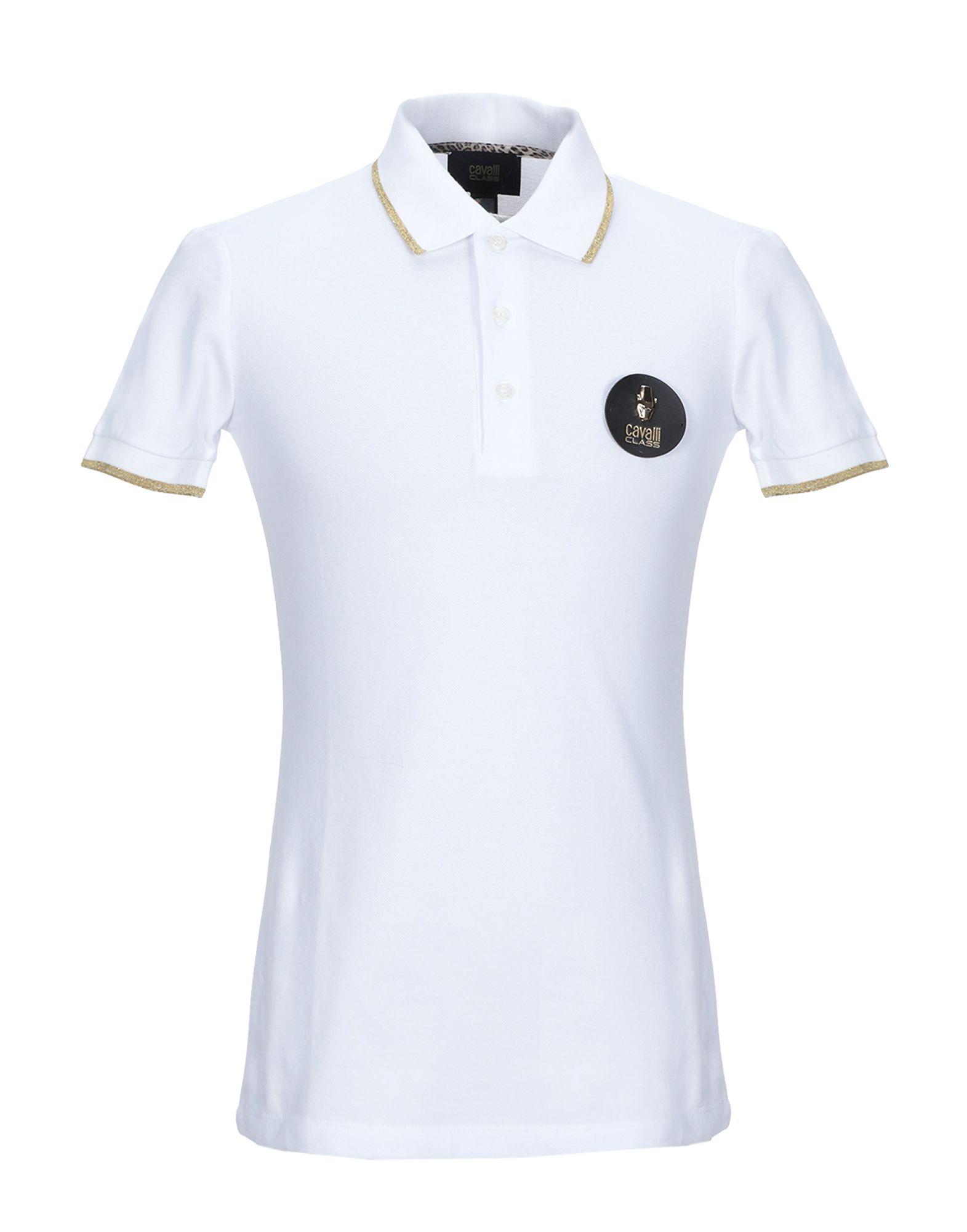 Class Roberto Cavalli Cotton Polo Shirt in White for Men - Lyst
