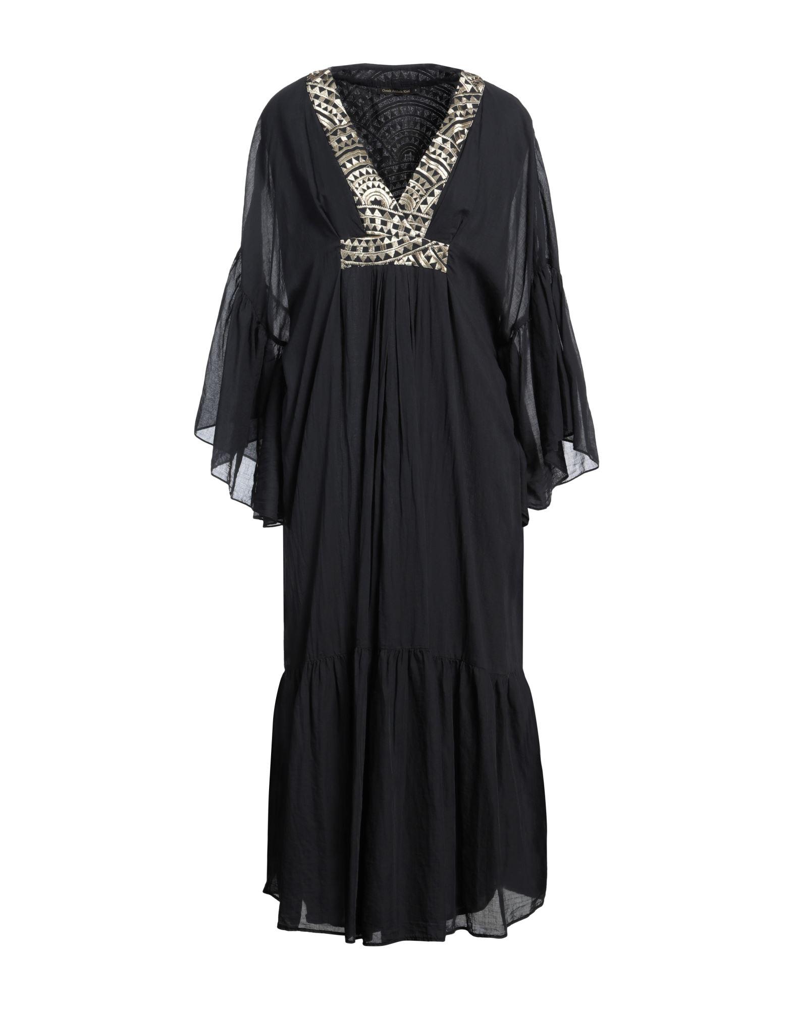 knee length dresses for ladies Greek Archaic Kori, Paisley Ruffle Long Dress with Belt- Indigo/Gold –  Snapdragon Designs