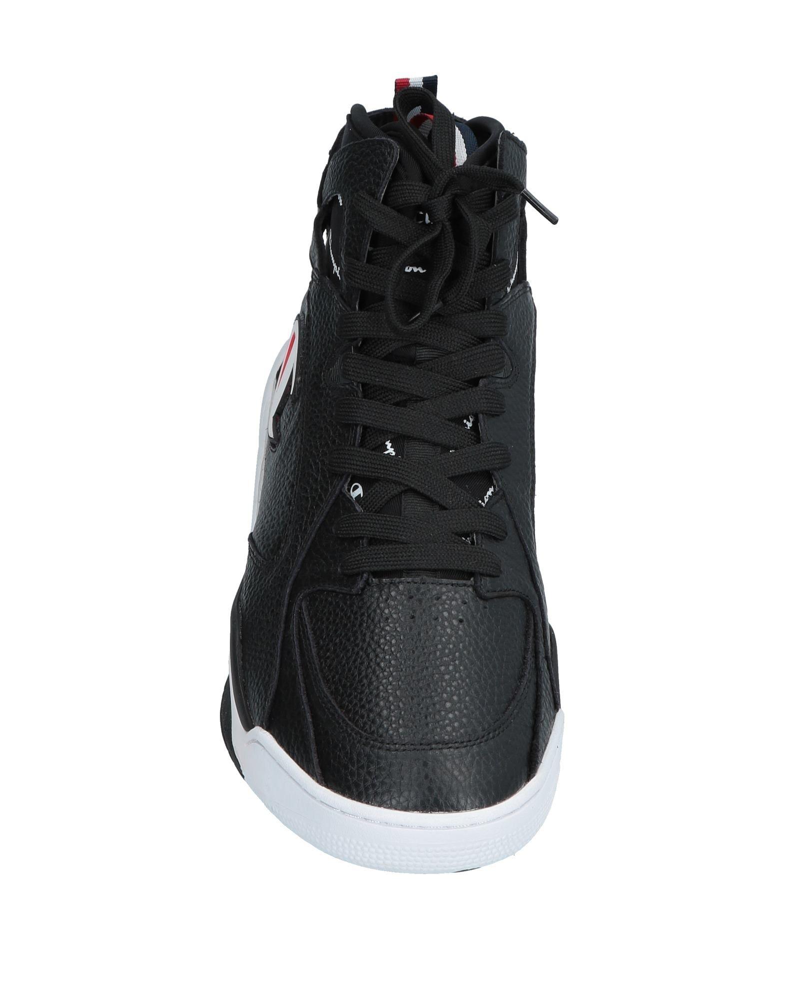 Champion Leather High-tops & Sneakers in Black for Men - Lyst