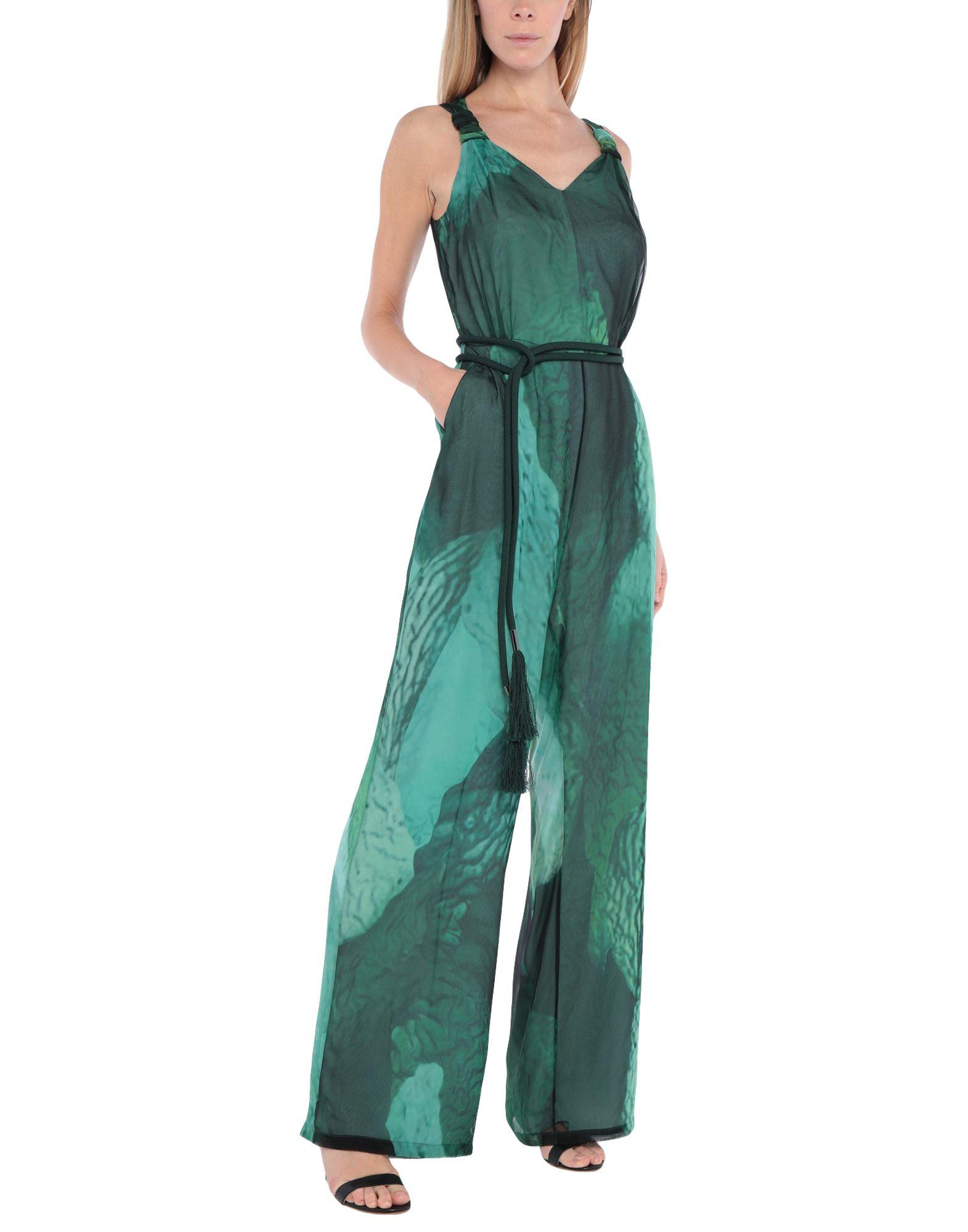 Max Mara Printed Wide-leg Silk-chiffon Jumpsuit in Green - Save 2% - Lyst