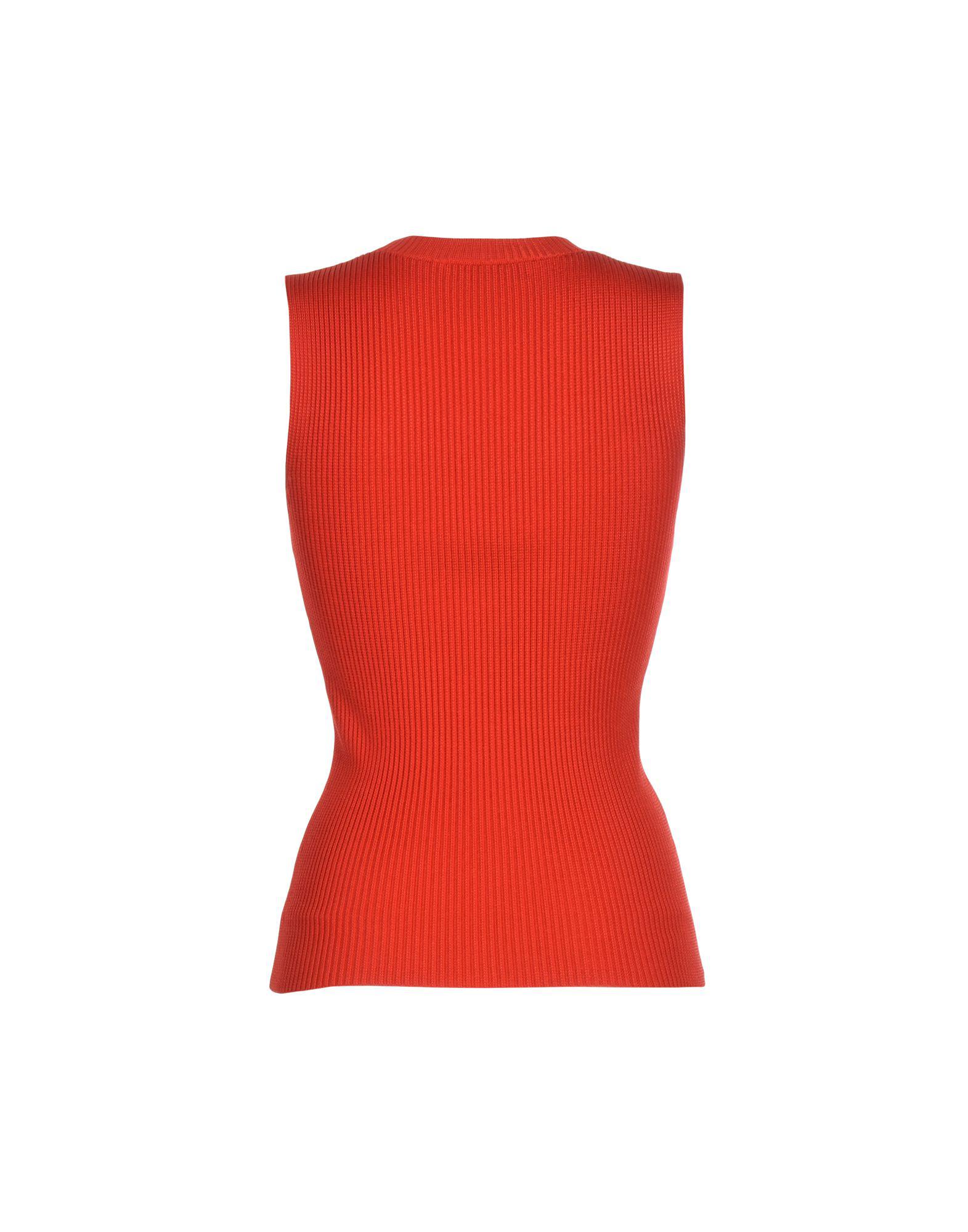 red balenciaga sweater