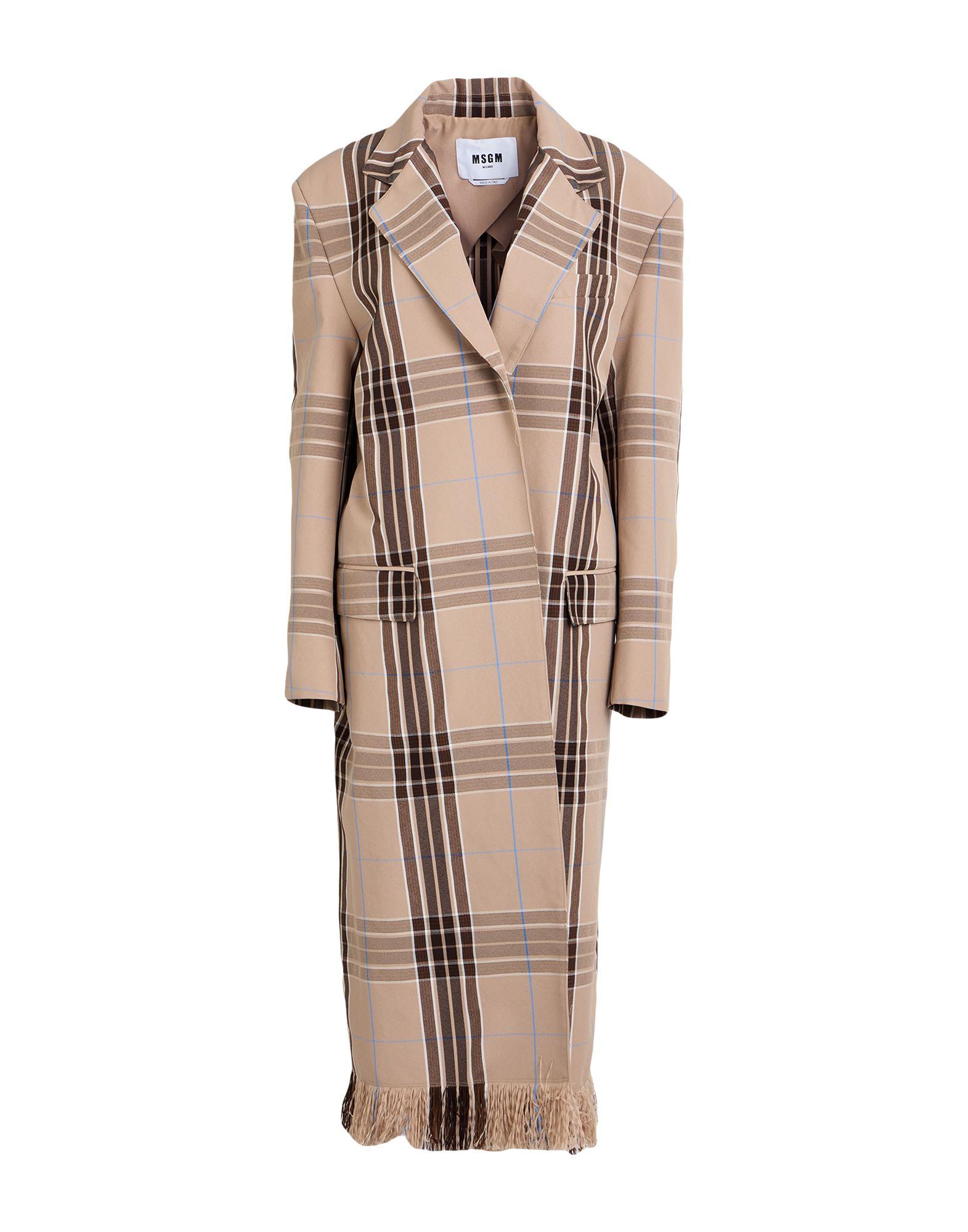 ジャケット・アウター MSGM Houndstooth Ruffle Trench Coat Maje_MFPVE00384-O001_H_2.jpg?