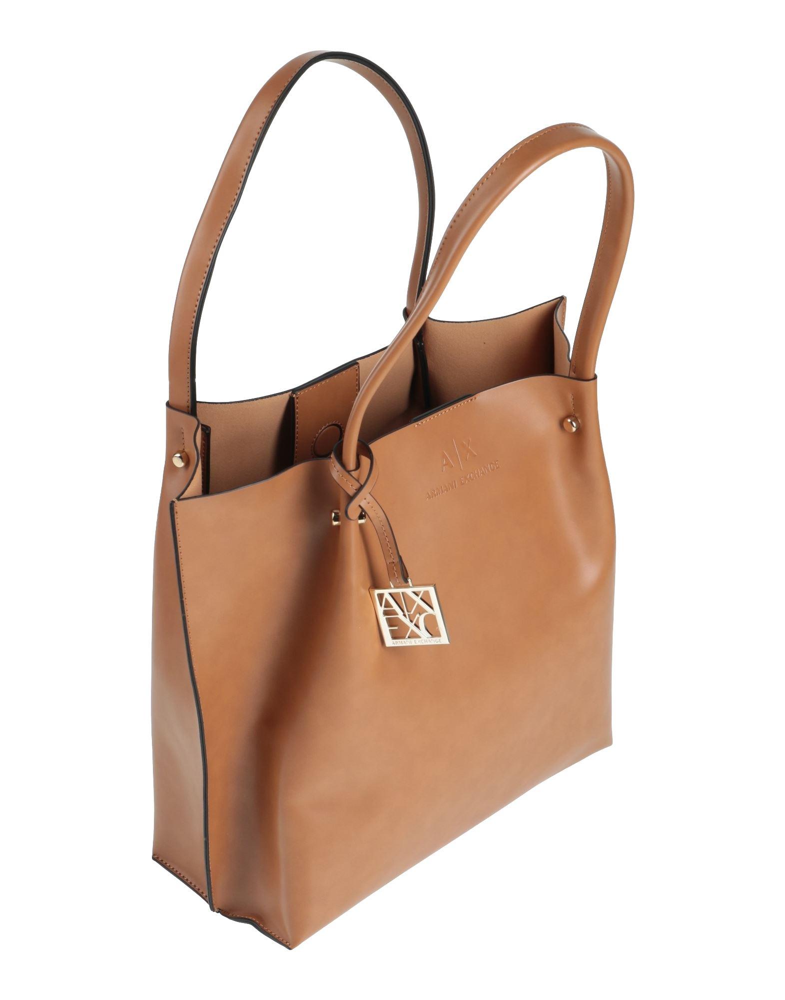 Armani Exchange Handbag in Brown | Lyst