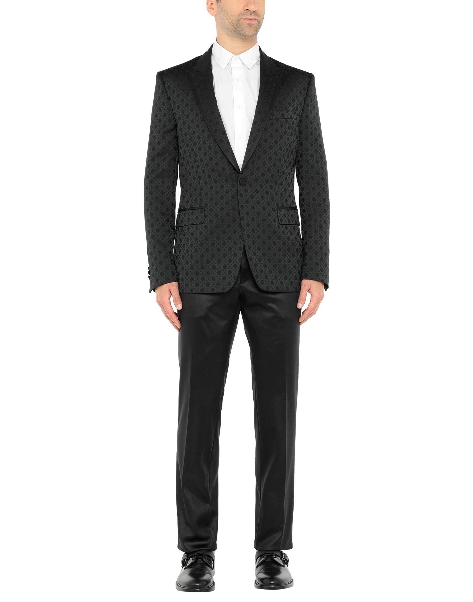 Versace Satin Suit in Black for Men Lyst
