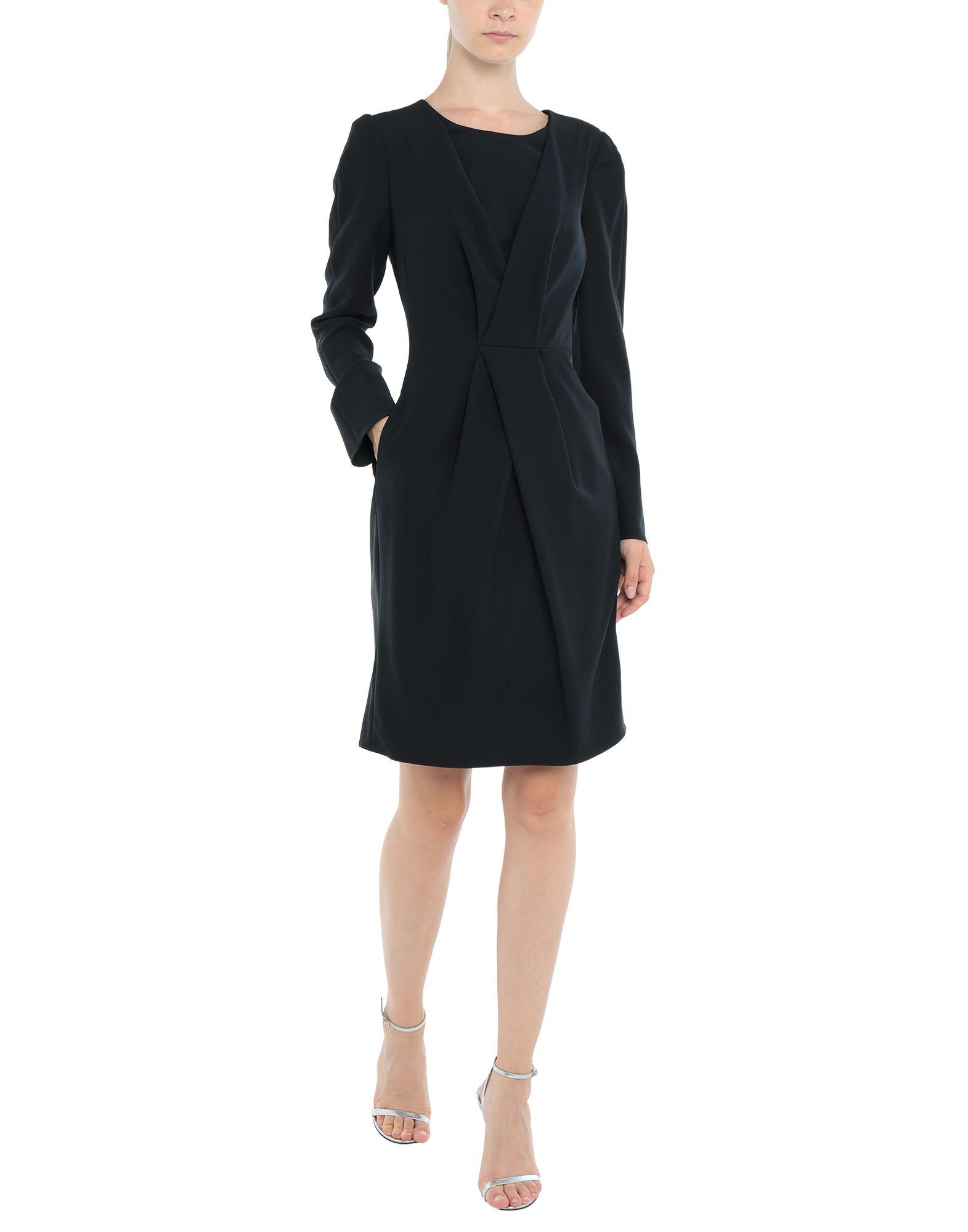 Armani Synthetic Knee-length Dress in Dark Blue (Blue) - Lyst