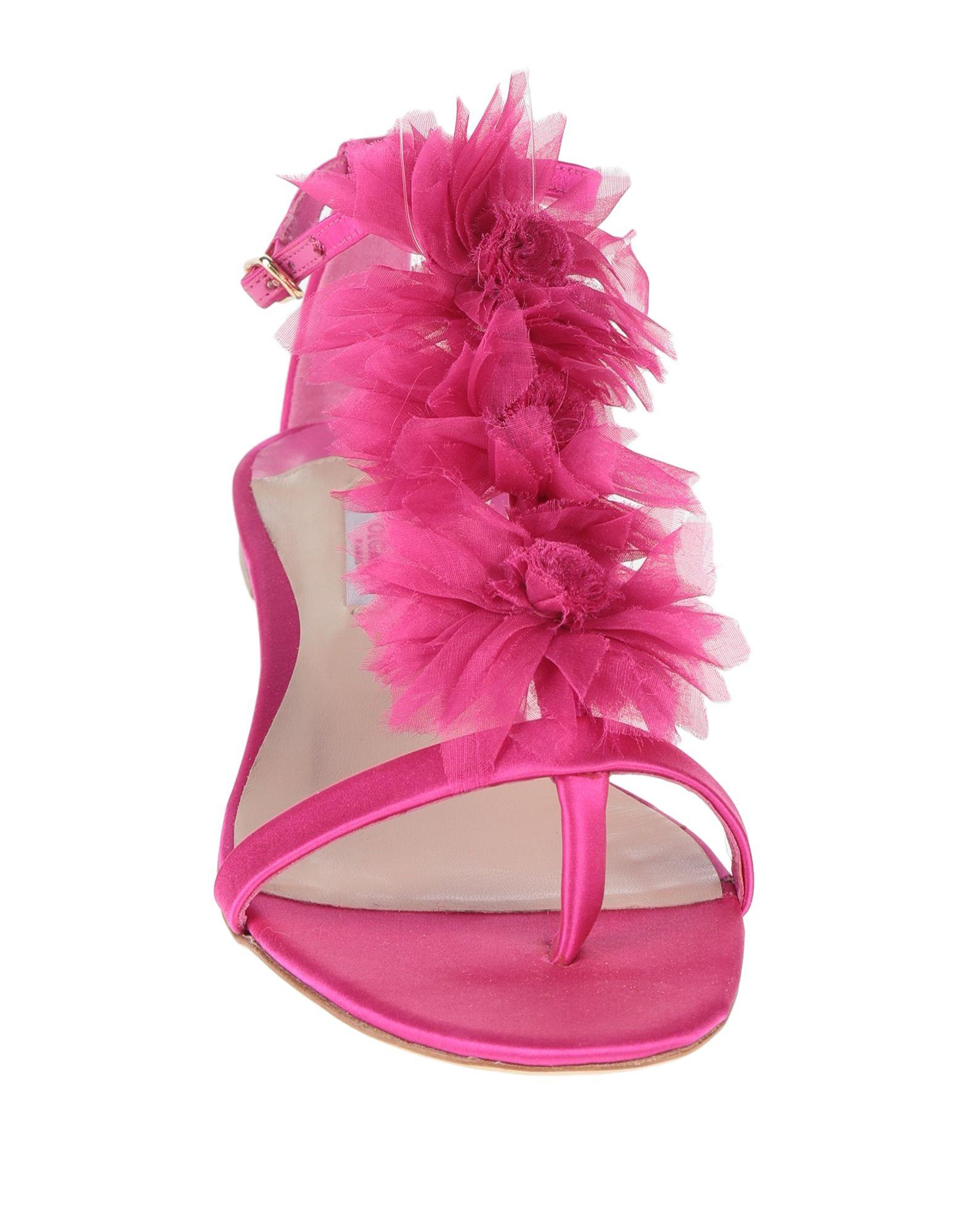 pink toe post sandals