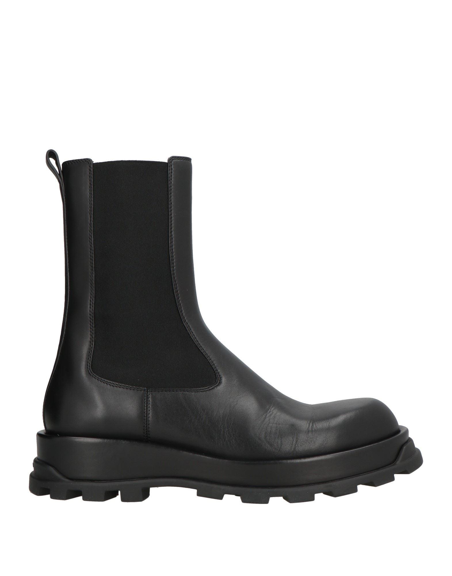 ショートブーツ・ブーティ Jil Sander Bottle green leather Chelsea ankle boots ChelseaBootCoE-comShots.