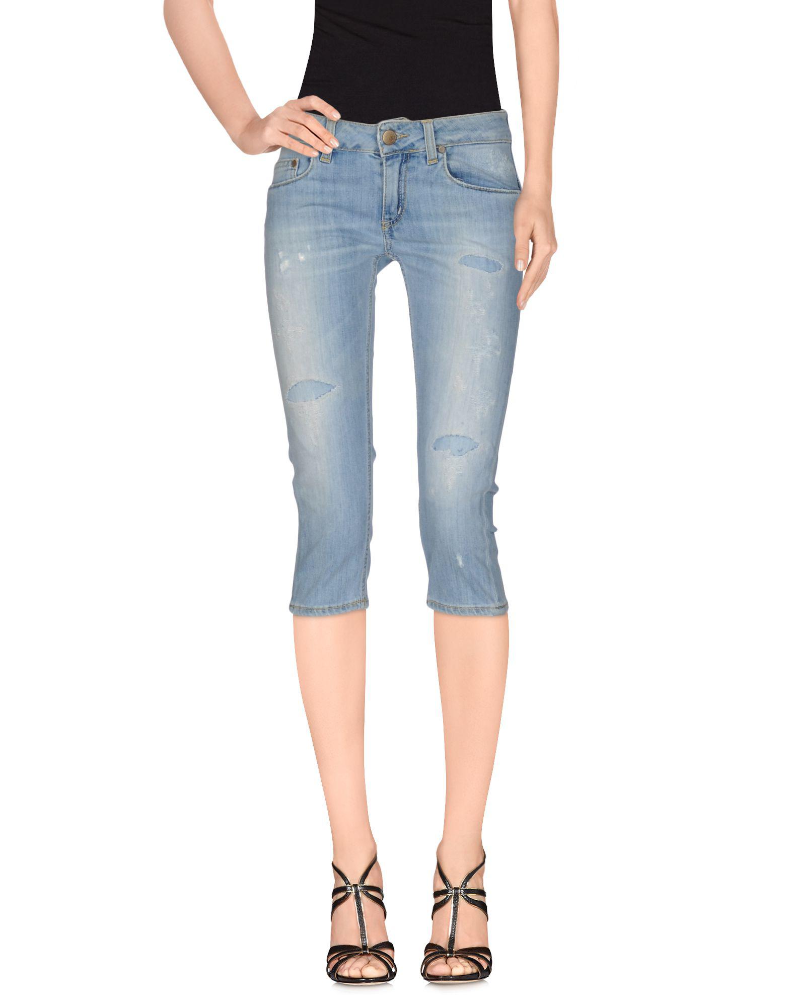Dondup Denim Capris in Blue Lyst