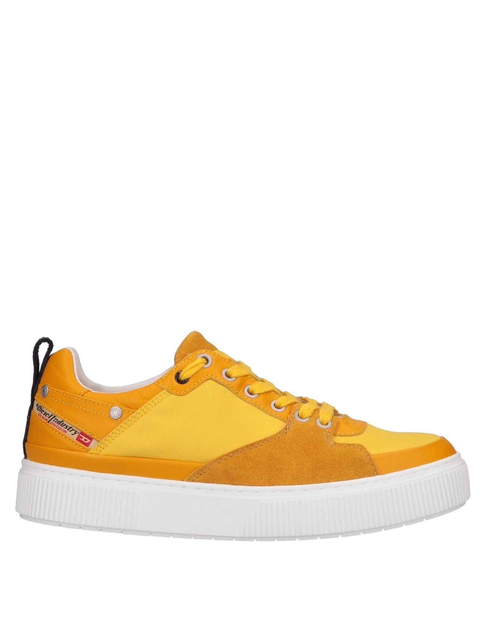 DIESEL Leather Lowtops & Sneakers in Yellow for Men Lyst