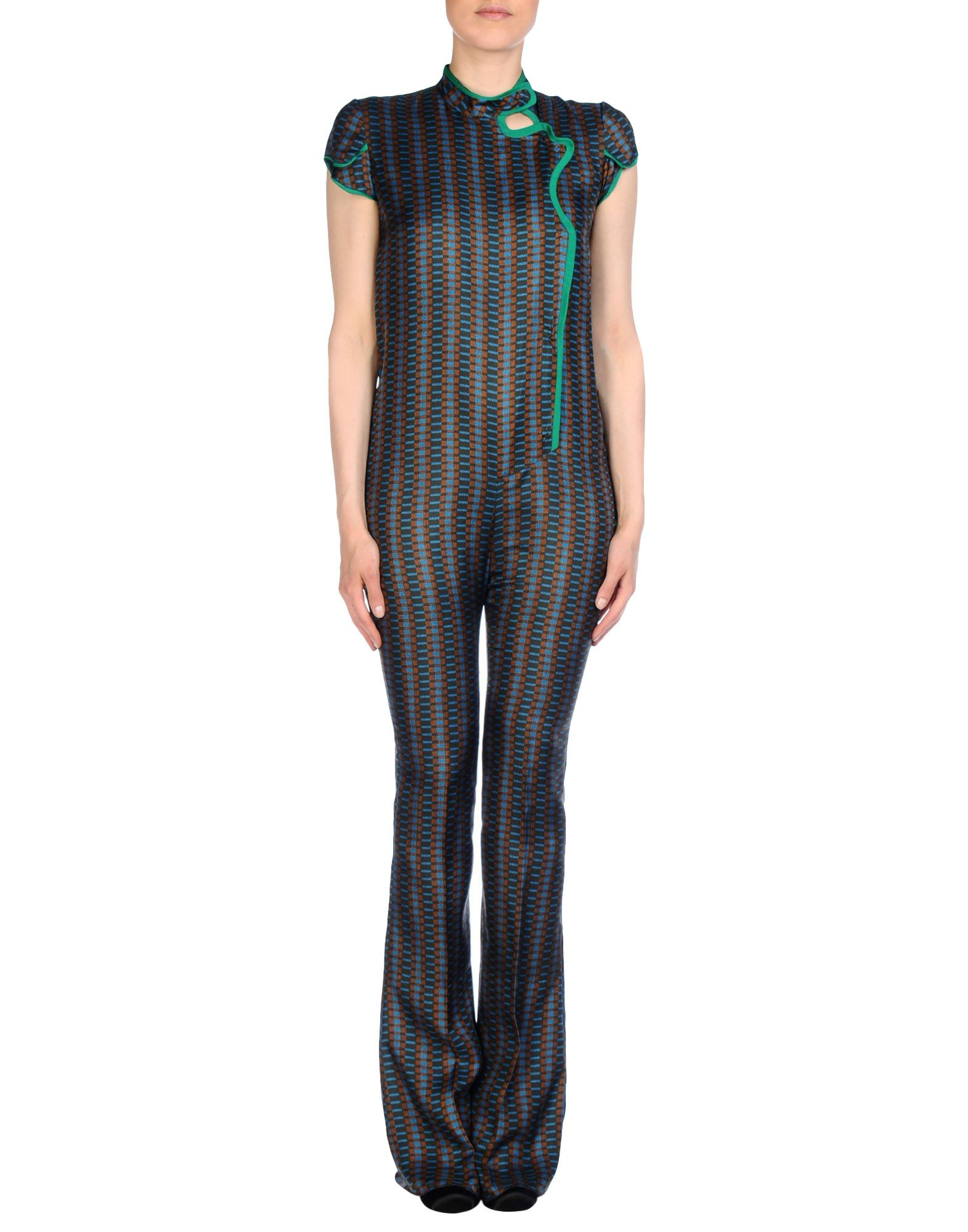 prada jumpsuit in black pastel blue lyst prada jumpsuit in black pastel blue lyst