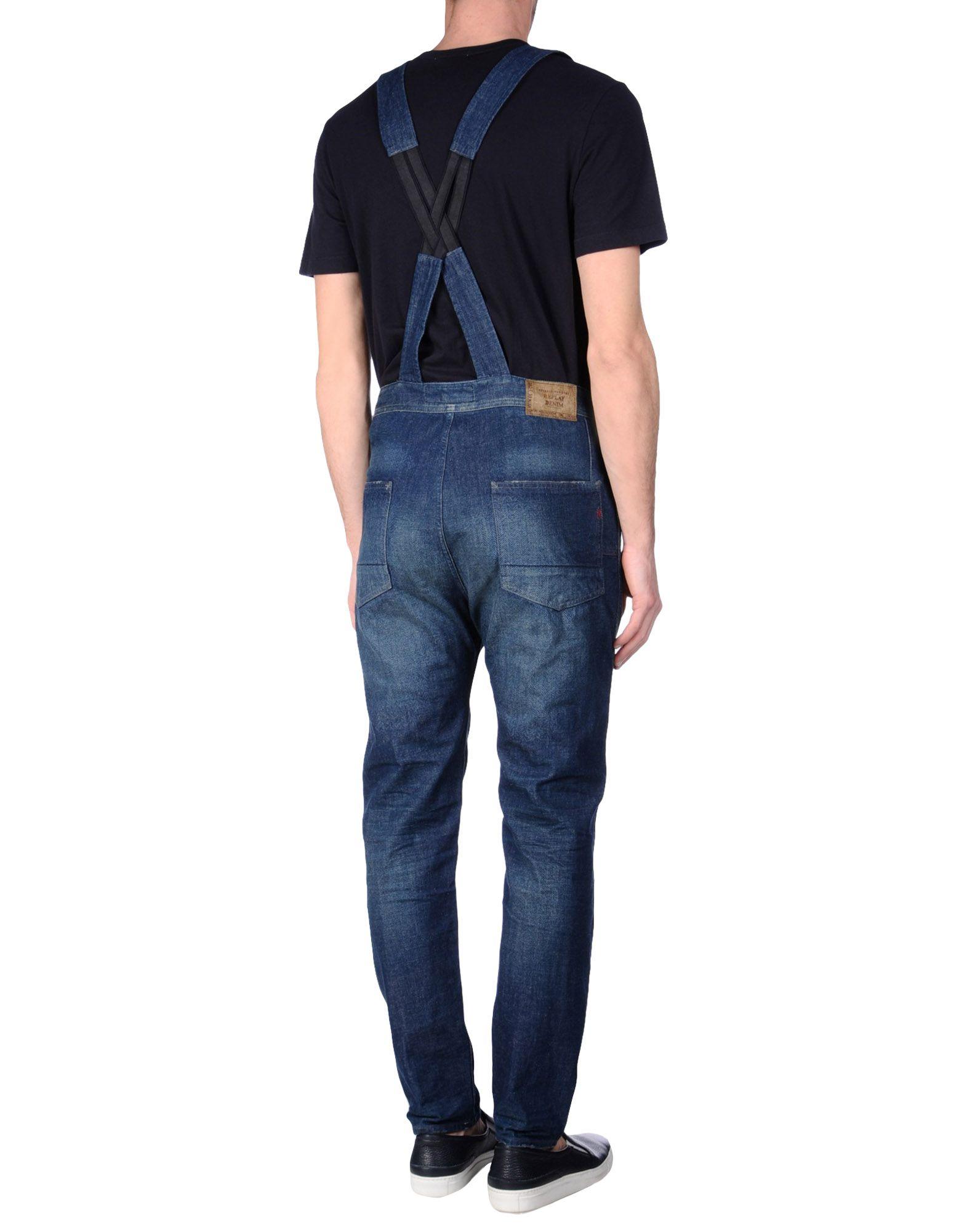 Replay Denim Dungarees in Blue for Men 