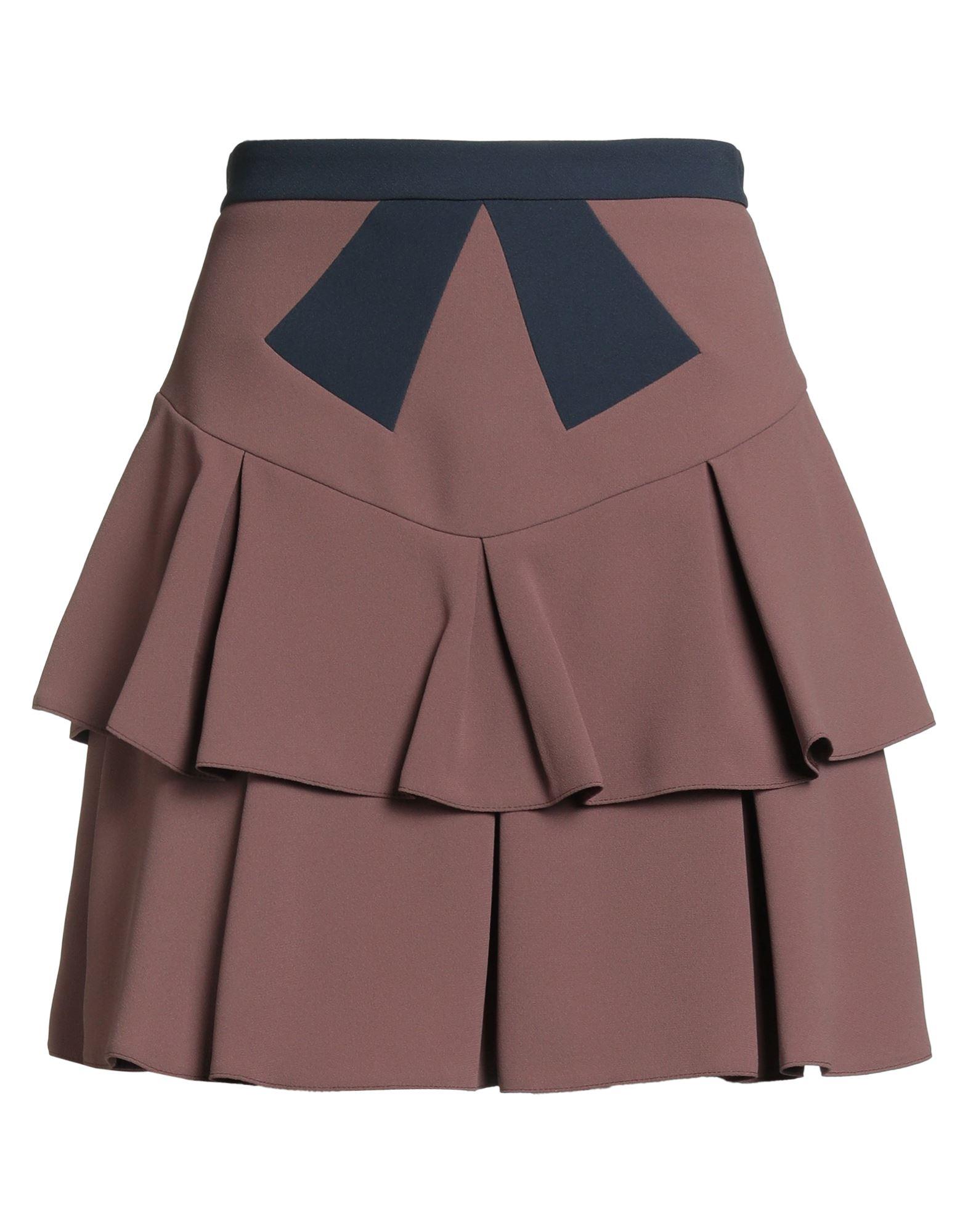 ミニスカート ELISABETTA FRANCHI MINI SKIRT Elisabetta Franchi Crêpe effect mini skirt - White