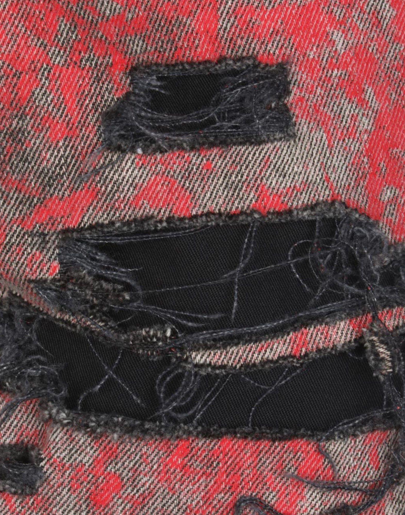 Gucci Denim Black And Red Overdyed Ripped Jeans for Men Lyst