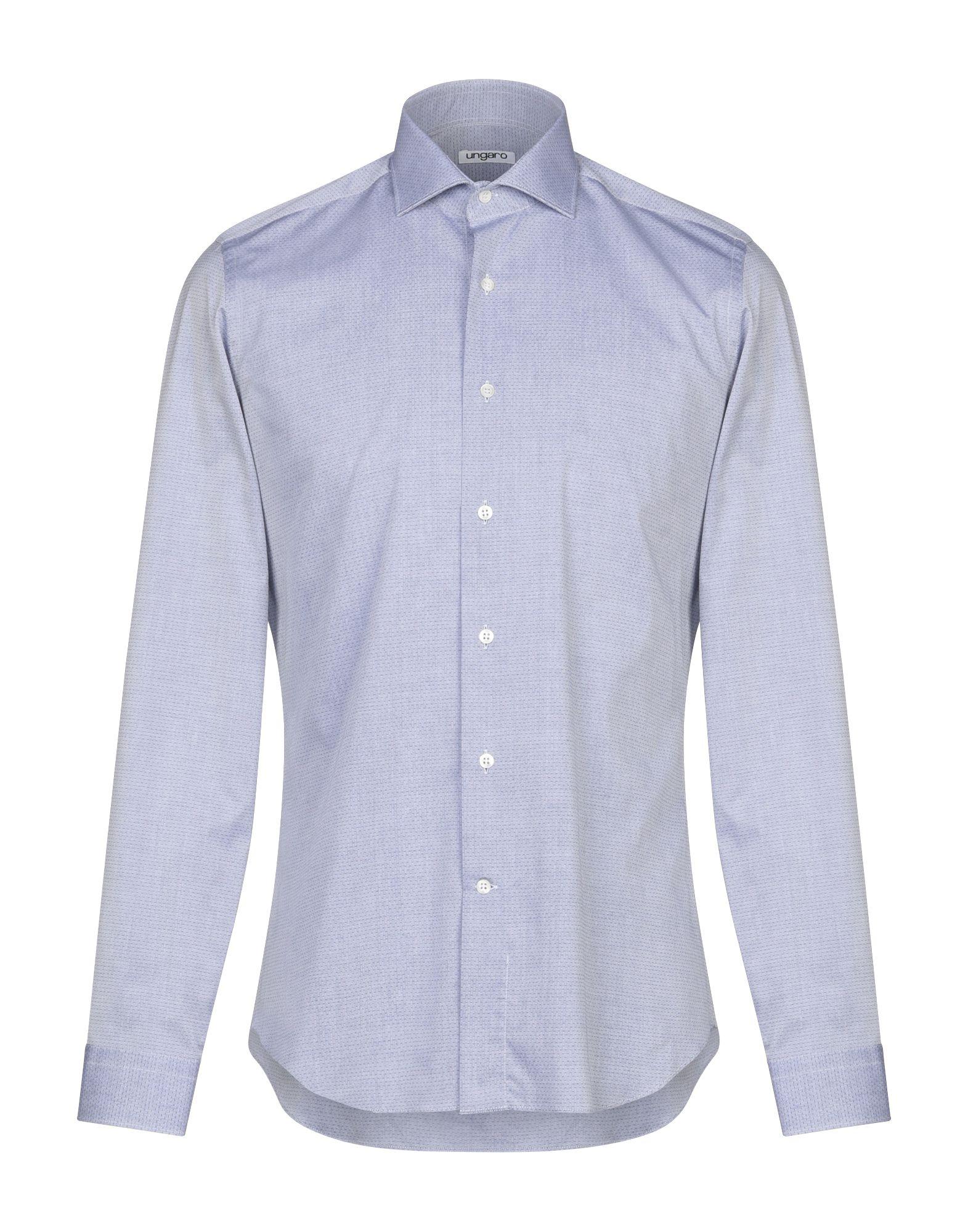 Emanuel Ungaro Cotton Shirt in Slate Blue (Blue) for Men - Lyst