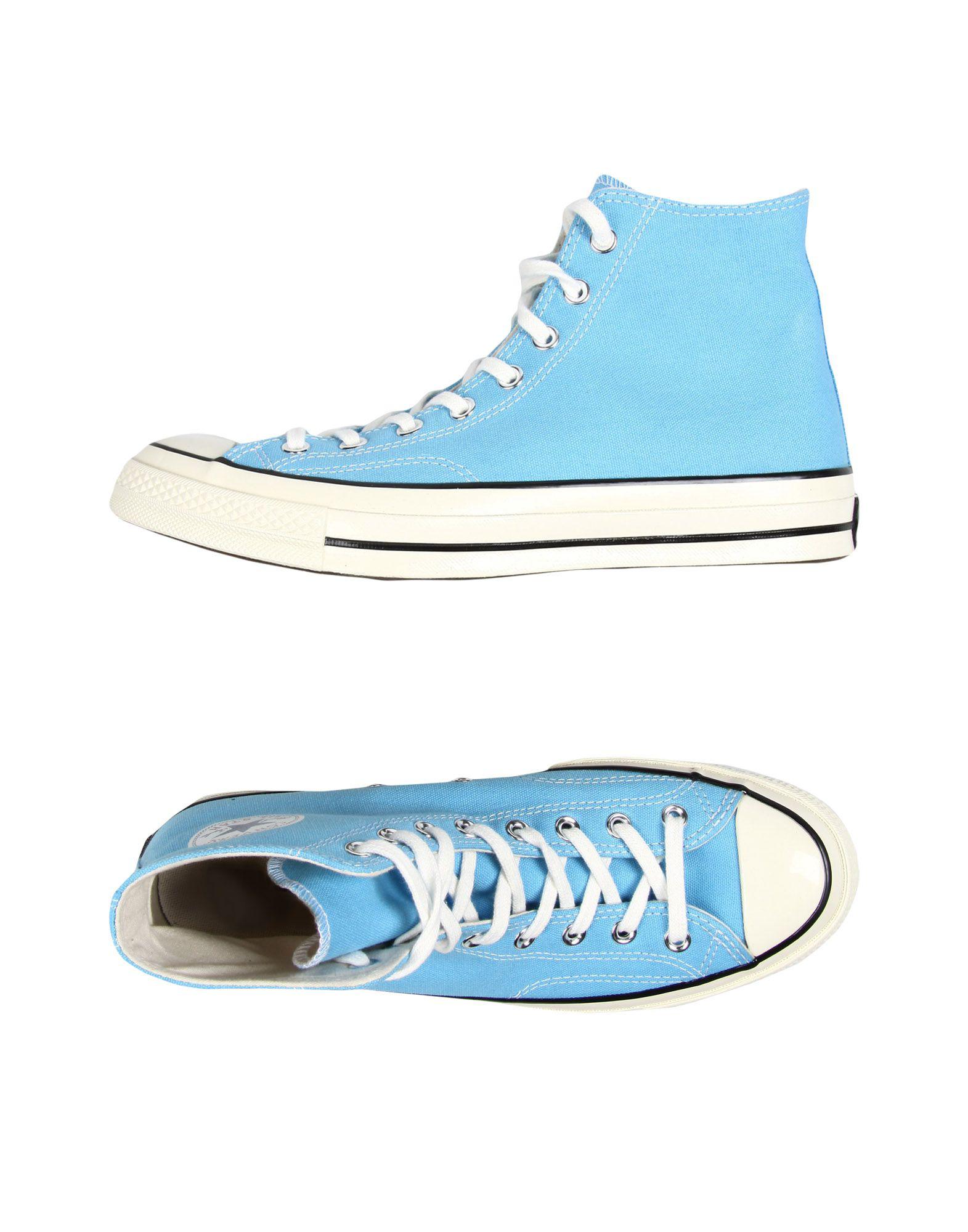 sky blue high top converse