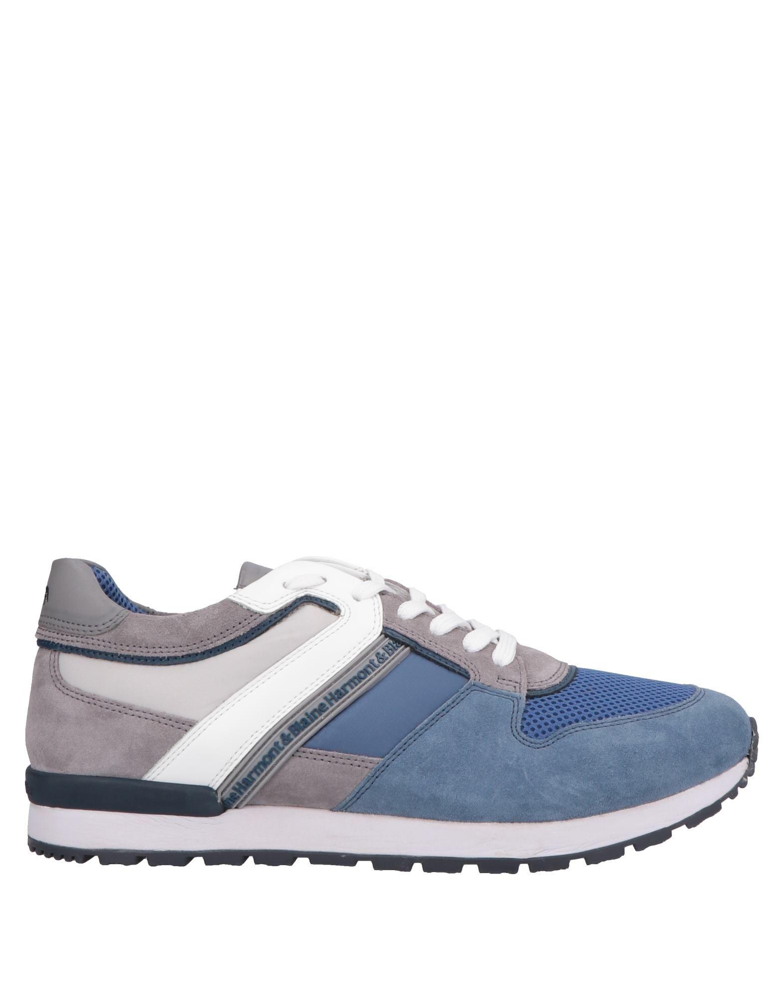 Harmont & Blaine Leather Low-tops & Sneakers in Slate Blue (Blue) for ...