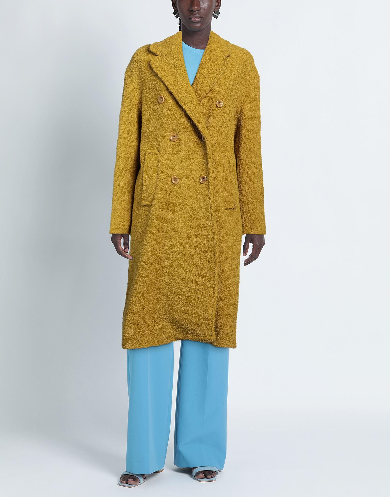 Pennyblack Acid Coat Virgin Wool Polyamide in Yellow Lyst UK