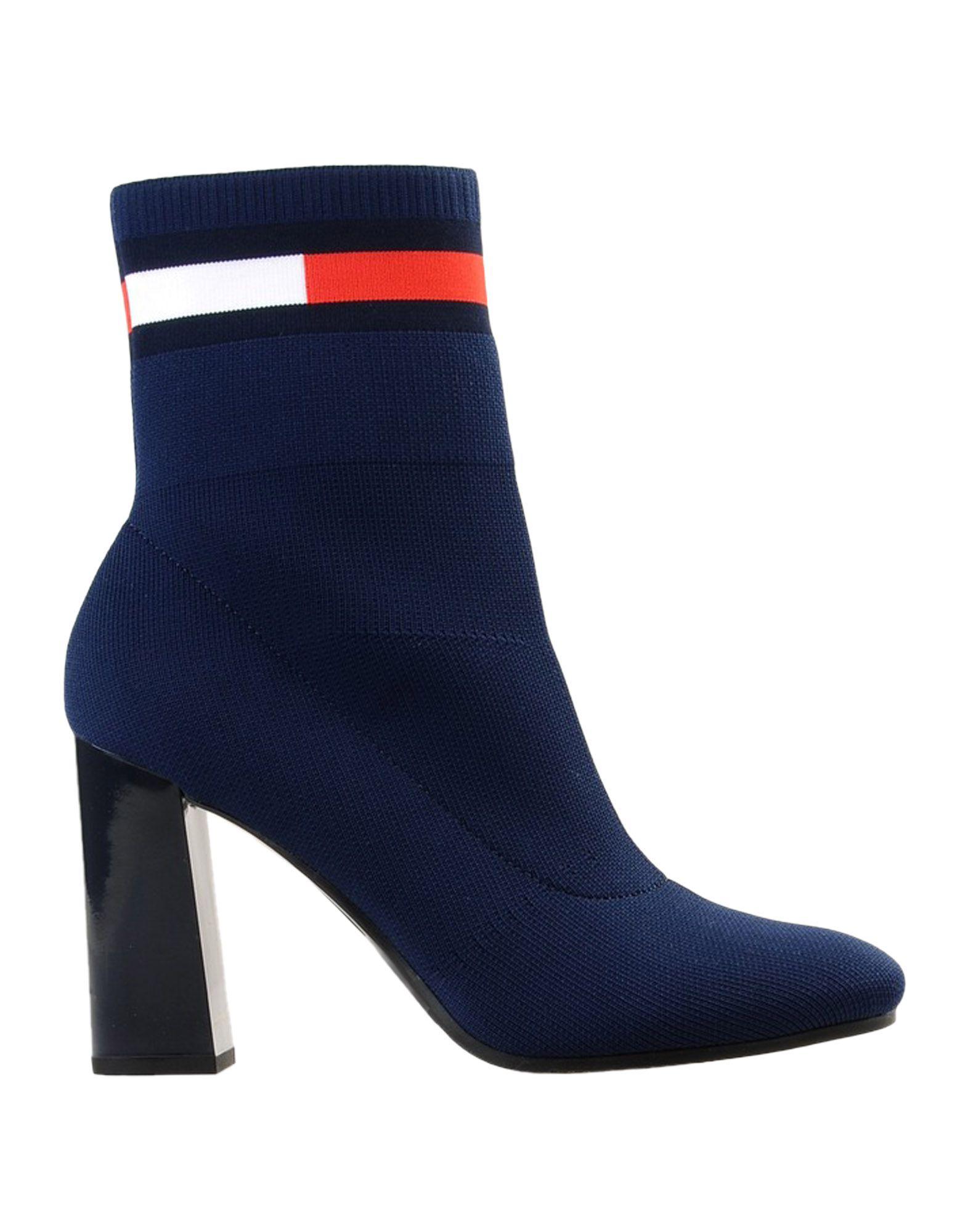 flag heeled sock boots