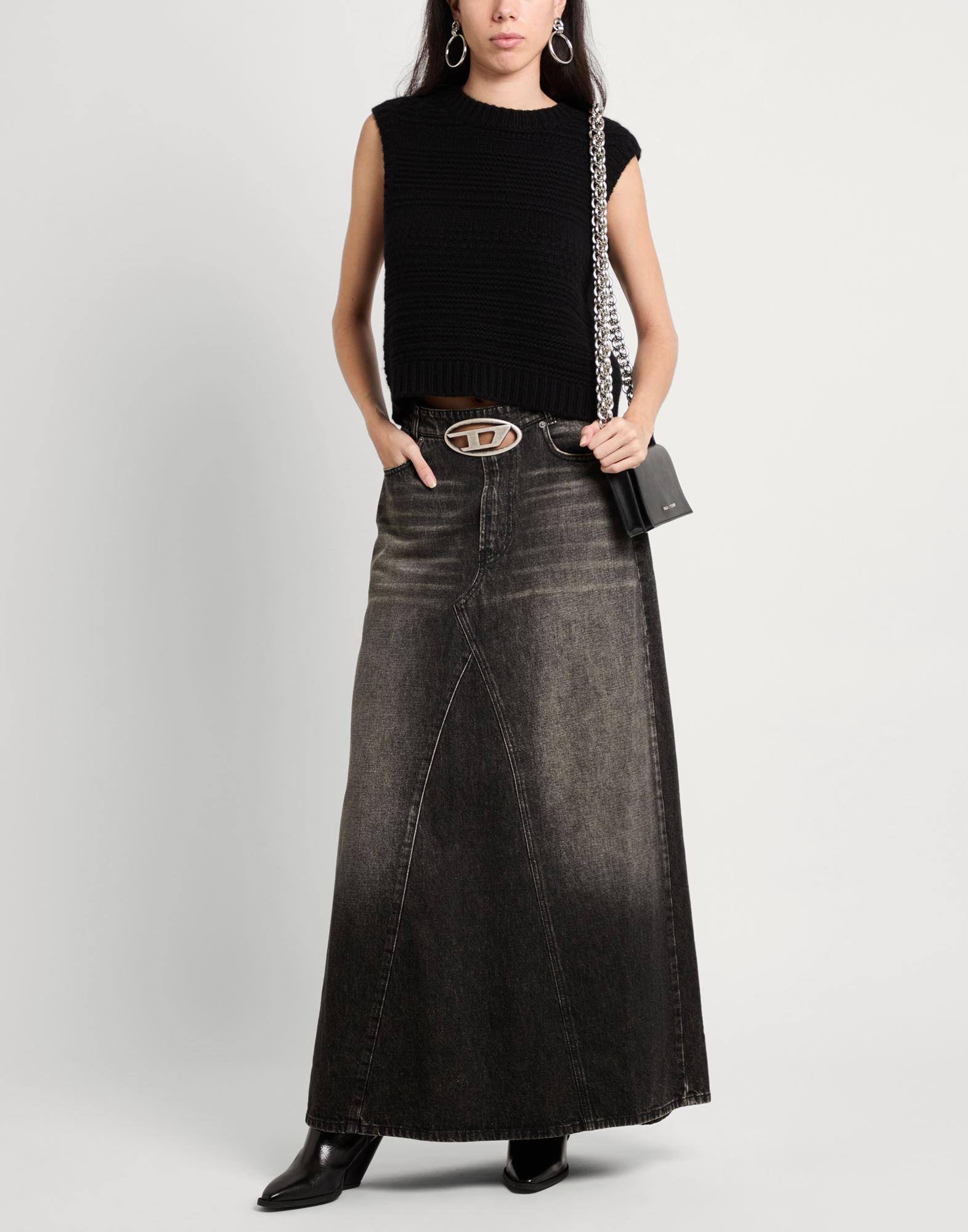 DIESEL Denim Skirt Cotton, Hemp in Gray Lyst