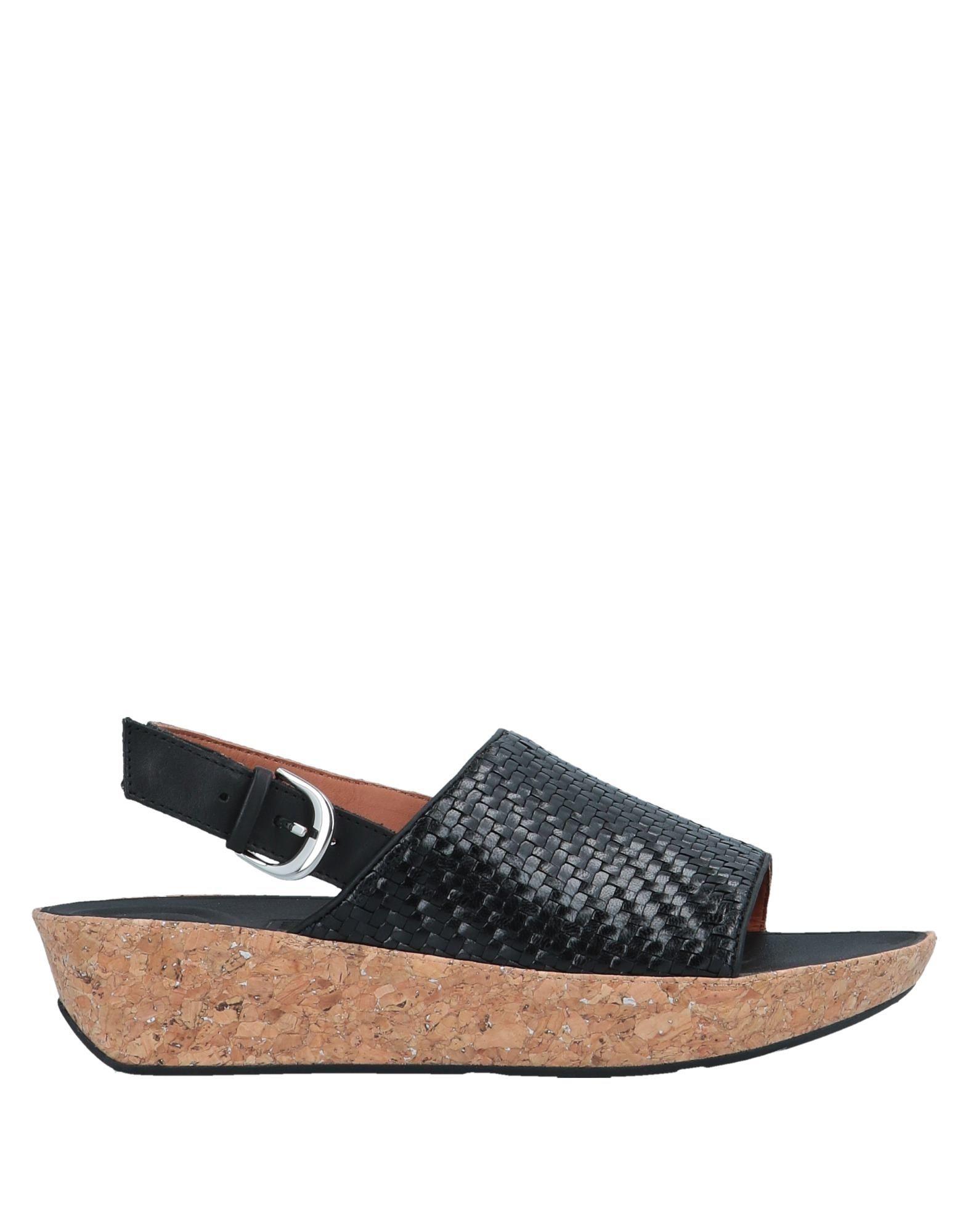 Fitflop Leather Sandals in Black - Lyst