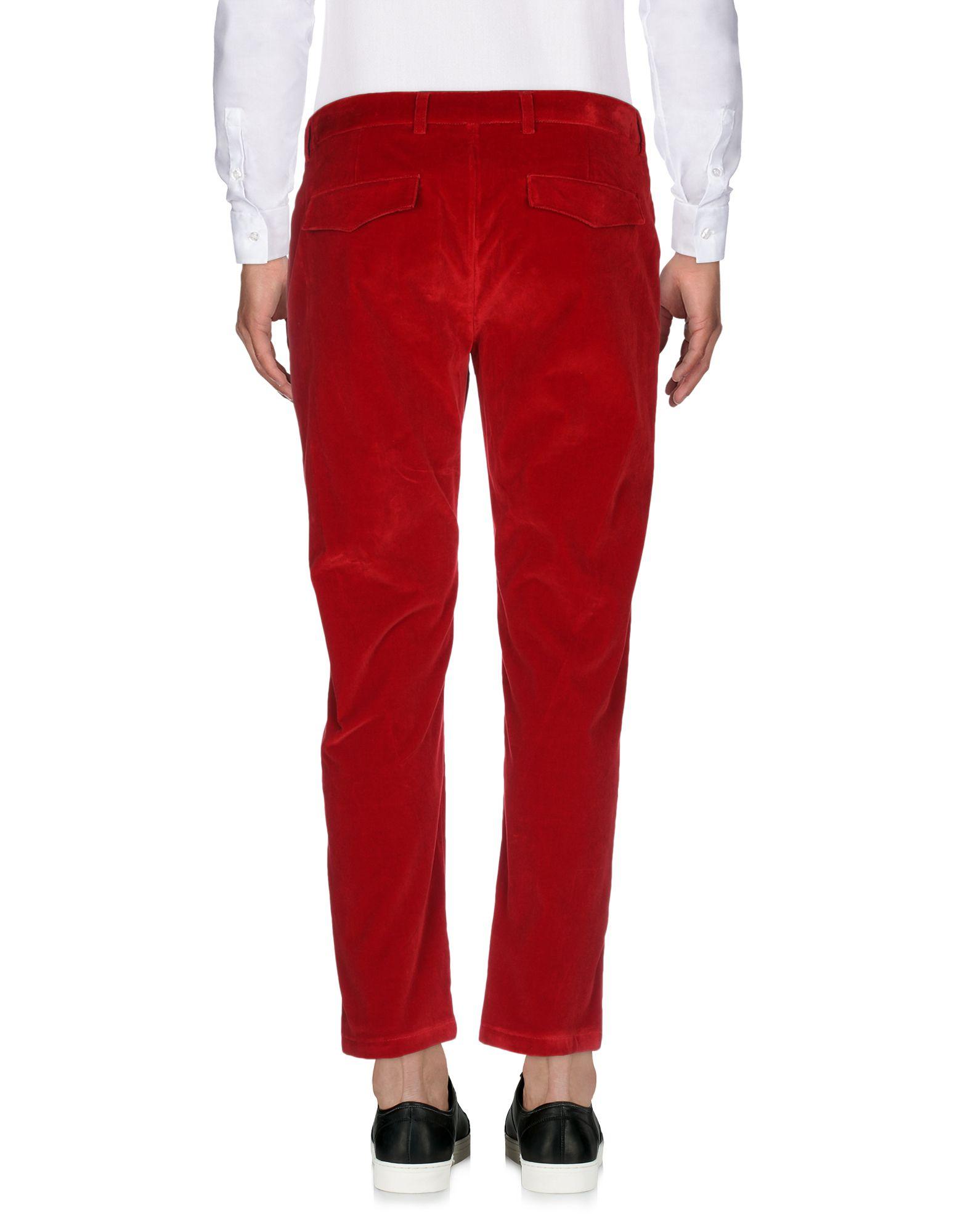 Department 5 Velvet Casual Pants in Red for Men Lyst