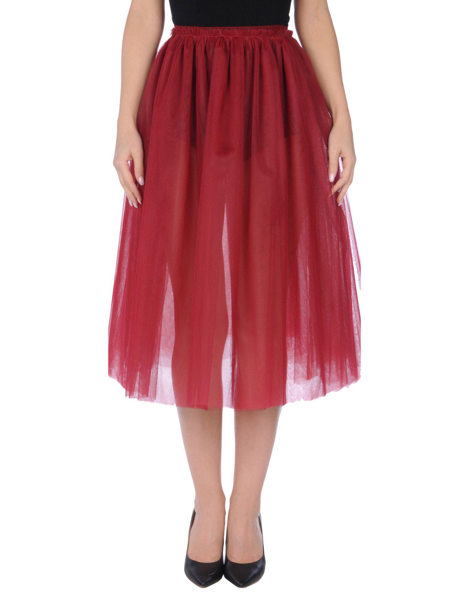 Golden Goose Deluxe Brand Tulle 3/4 Length Skirt in Maroon (Red) - Lyst