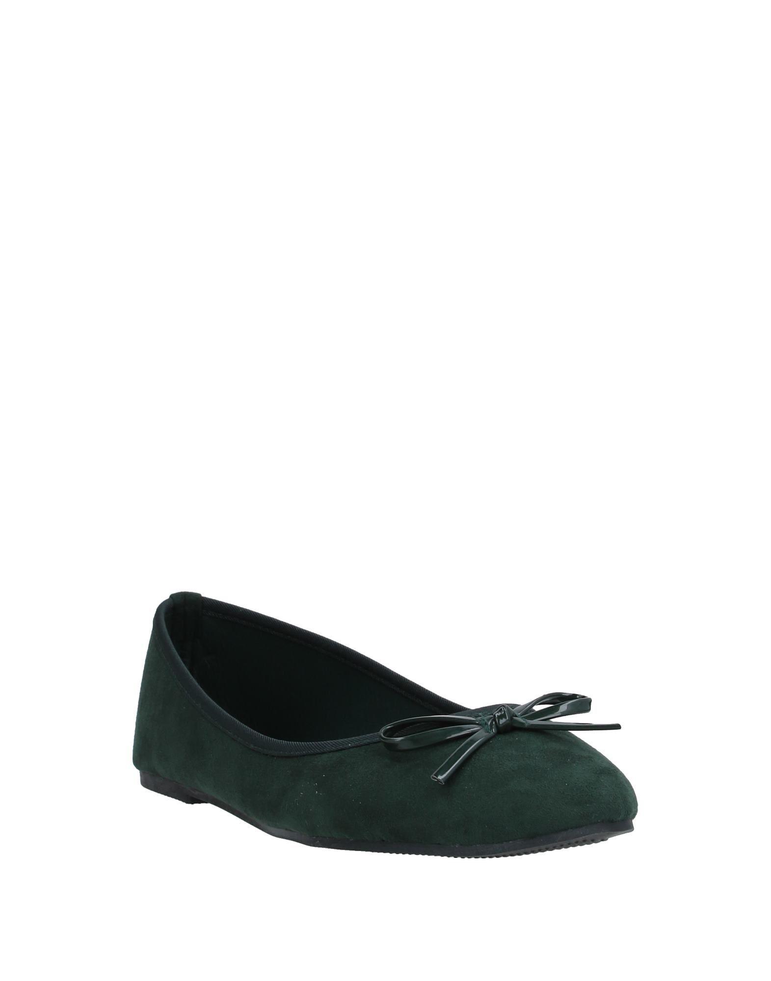 ballet flats with green soles