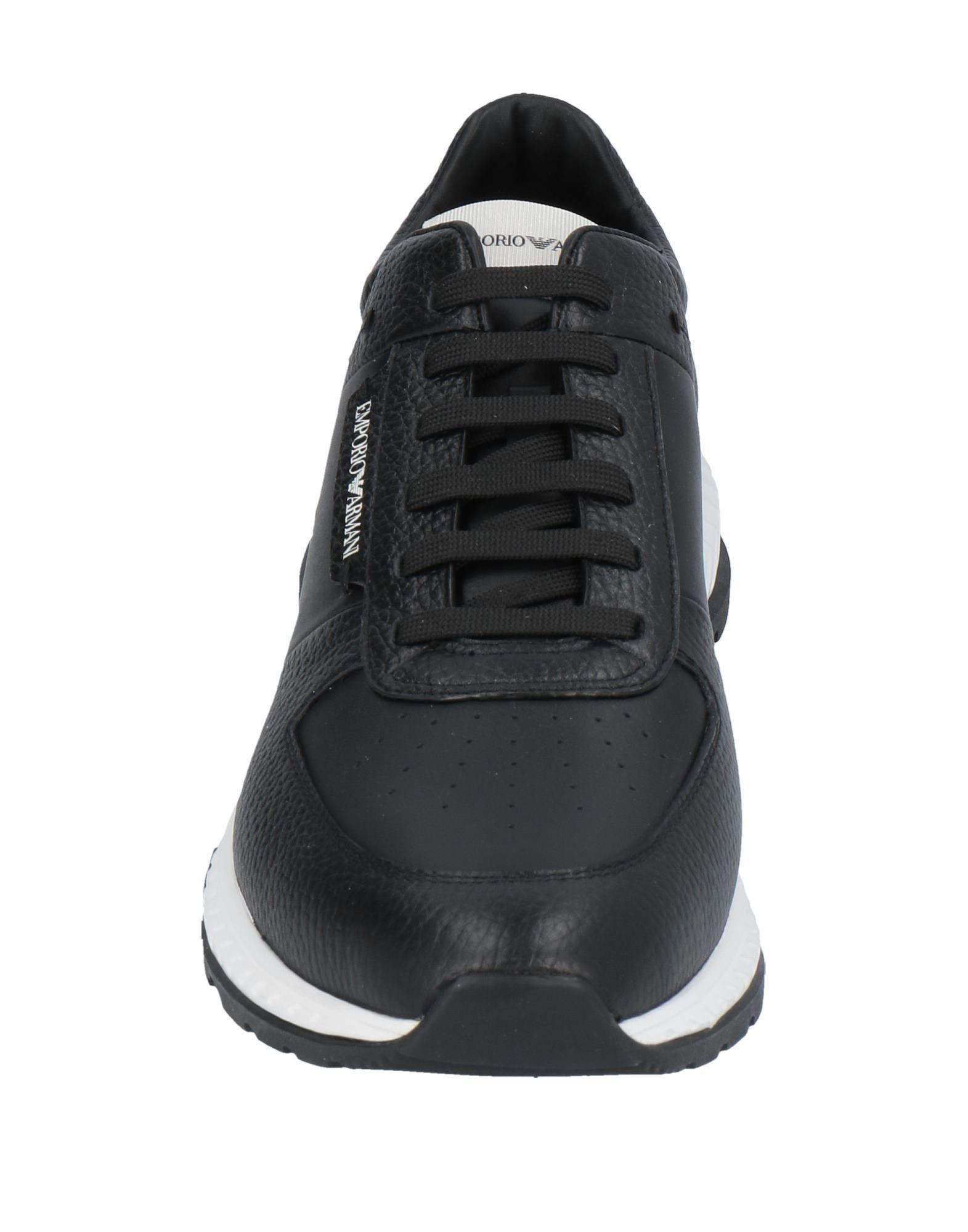 emporio armani black men's sneakers