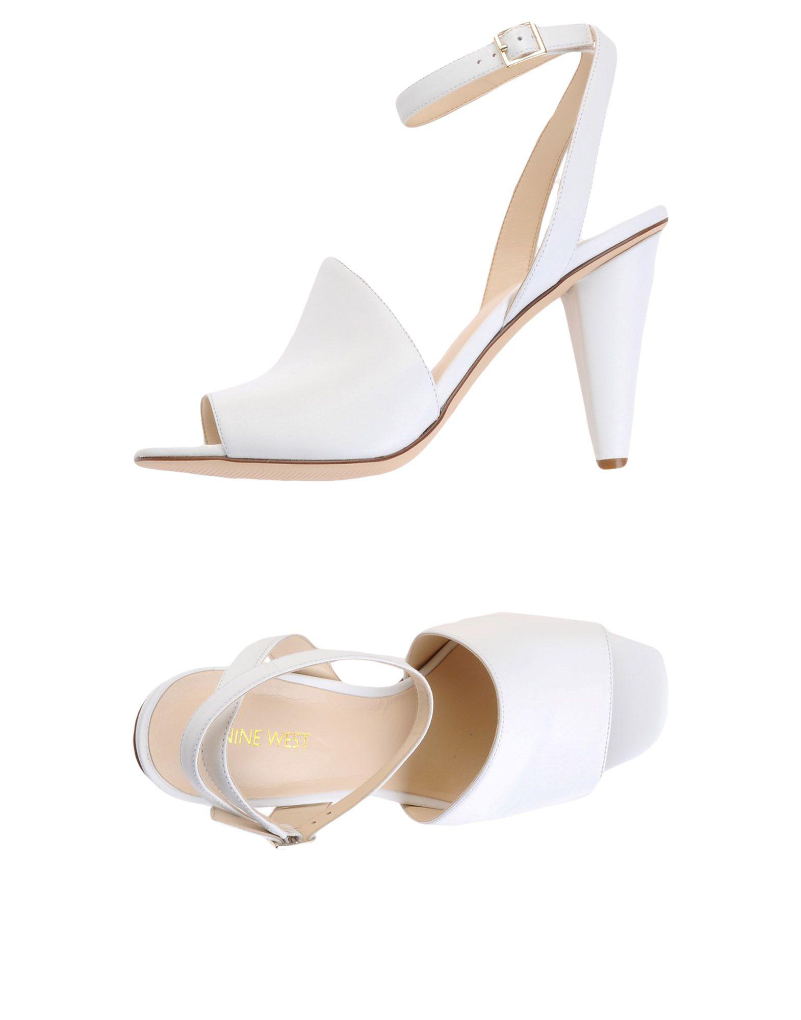 Nine West Leather Sandals in White - Lyst