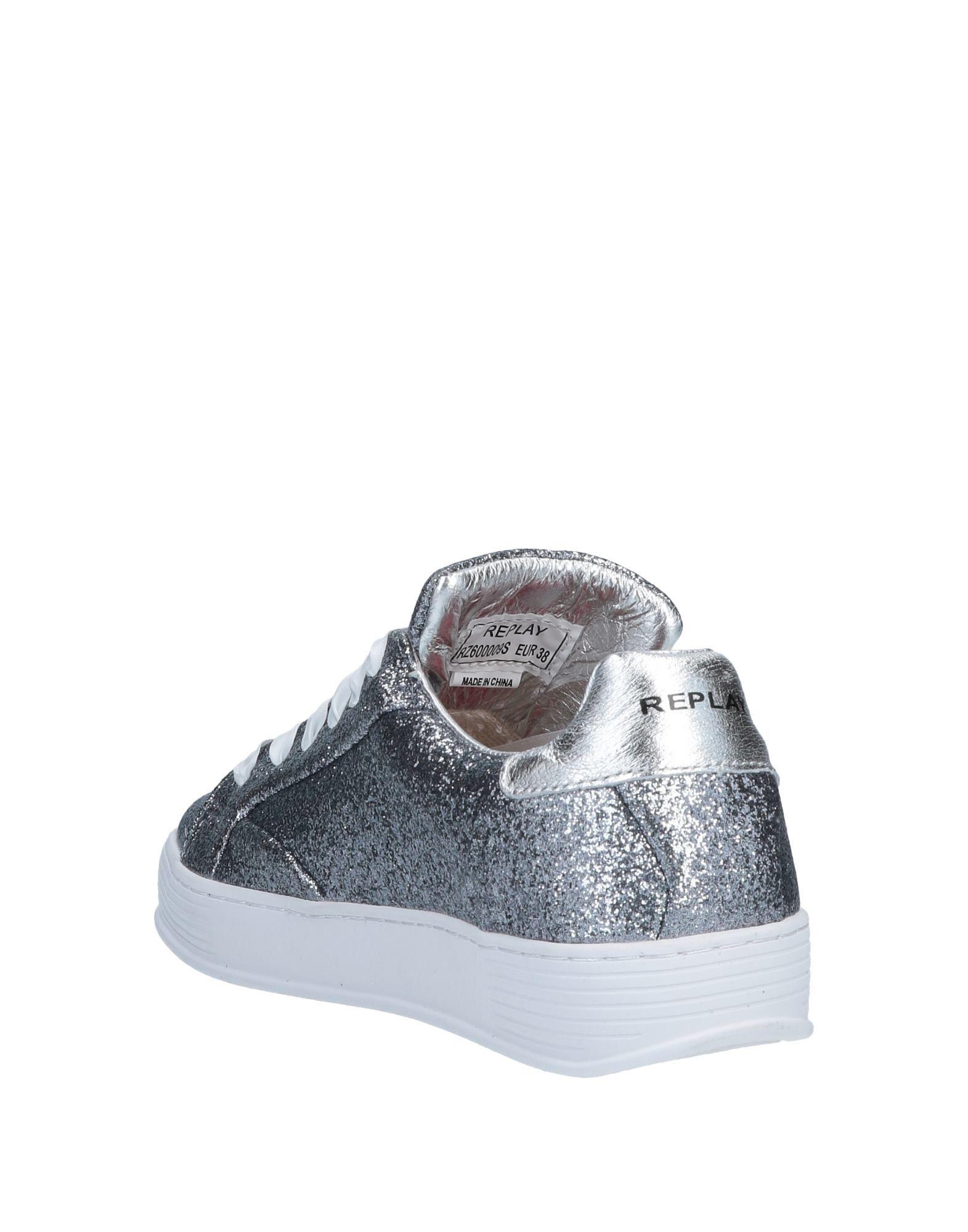 Replay Leather Low-tops & Sneakers in Lead (Grey) - Lyst