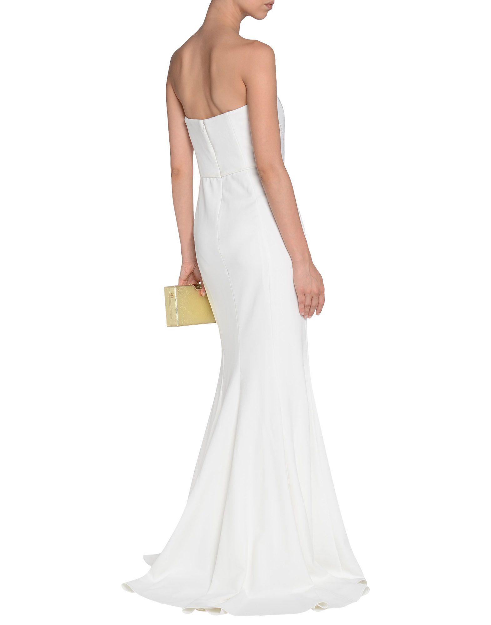 Mikael Aghal Synthetic Long Dress in White - Lyst