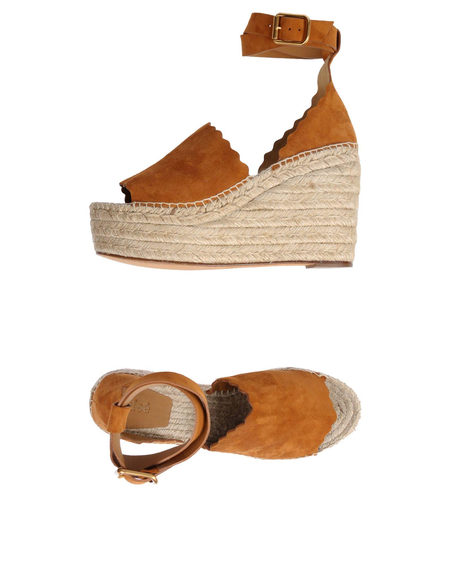 Chloé Suede Sandals in Brown - Lyst