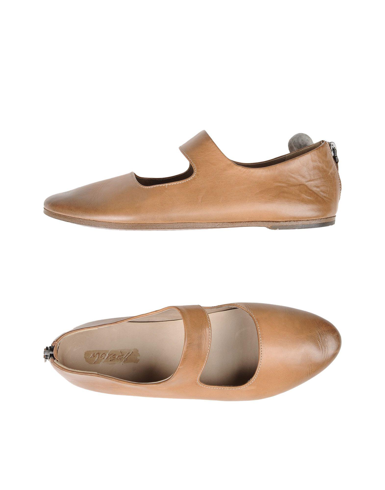 Marsèll Leather Ballet Flats in Camel 