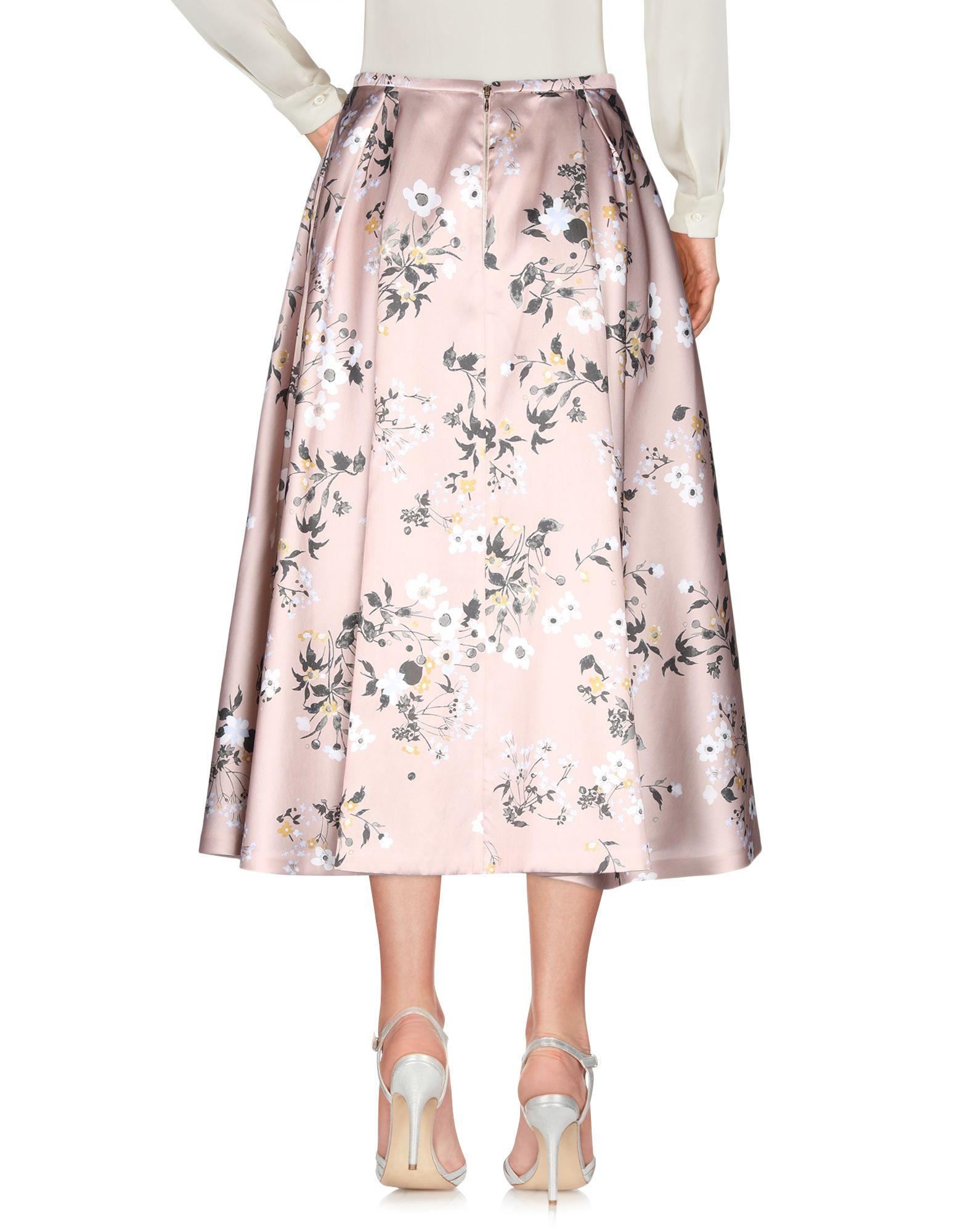 Rochas Satin Long Skirt in Pale Pink (Pink) - Lyst