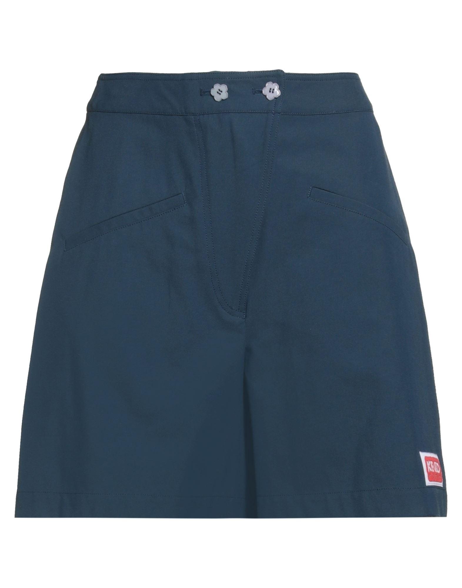 パンツ KENZO Women Shorts  Burmudas FE52PA0809S4 77 BLUE kenzo-Slate-blue-Denim-Shorts-