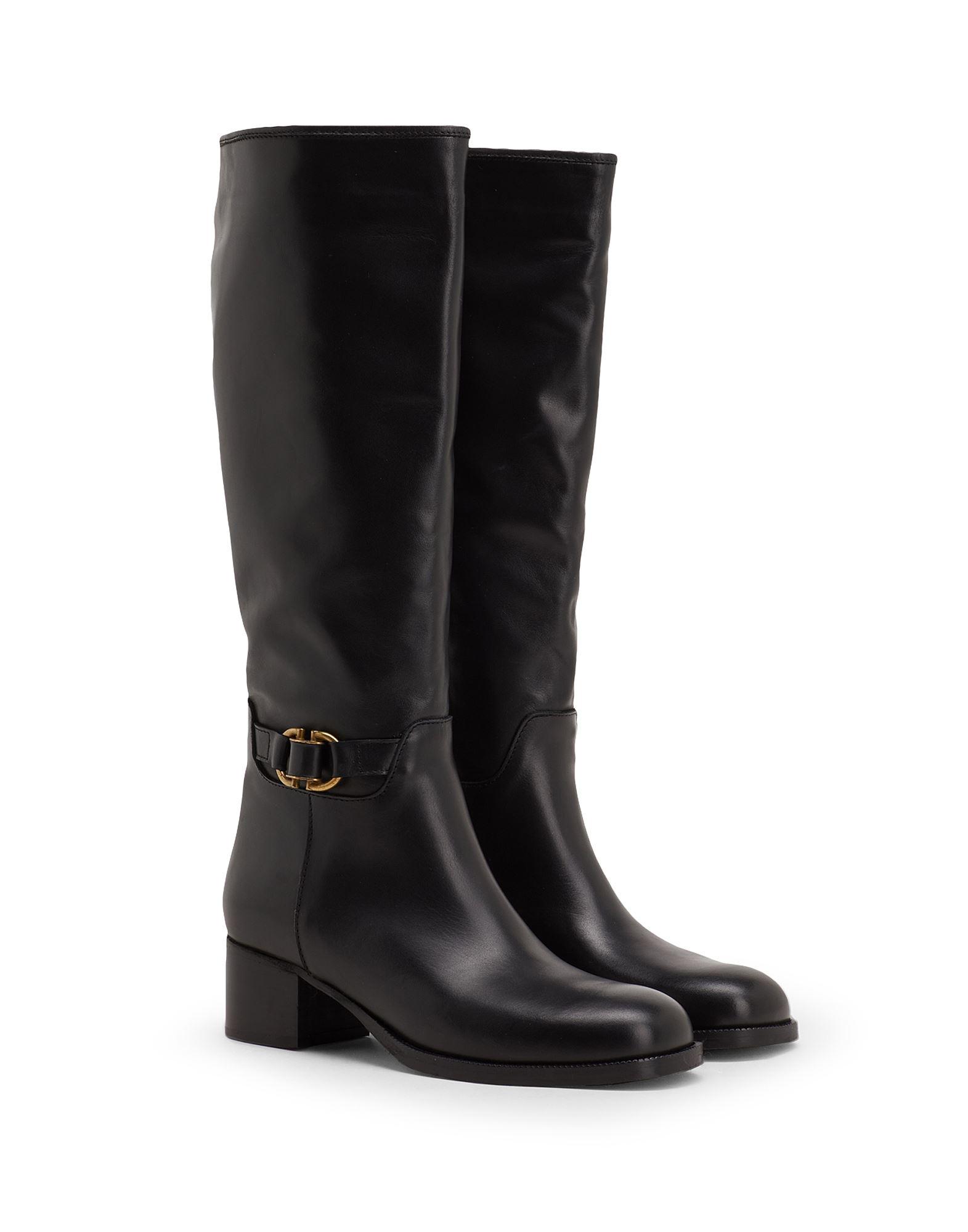8 by YOOX Knee Boots in Black | Lyst