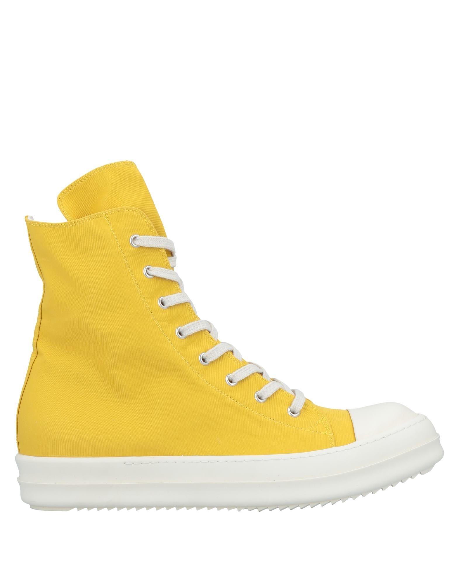 Rick Owens Drkshdw Rubber High-tops & Sneakers in Yellow for Men - Lyst