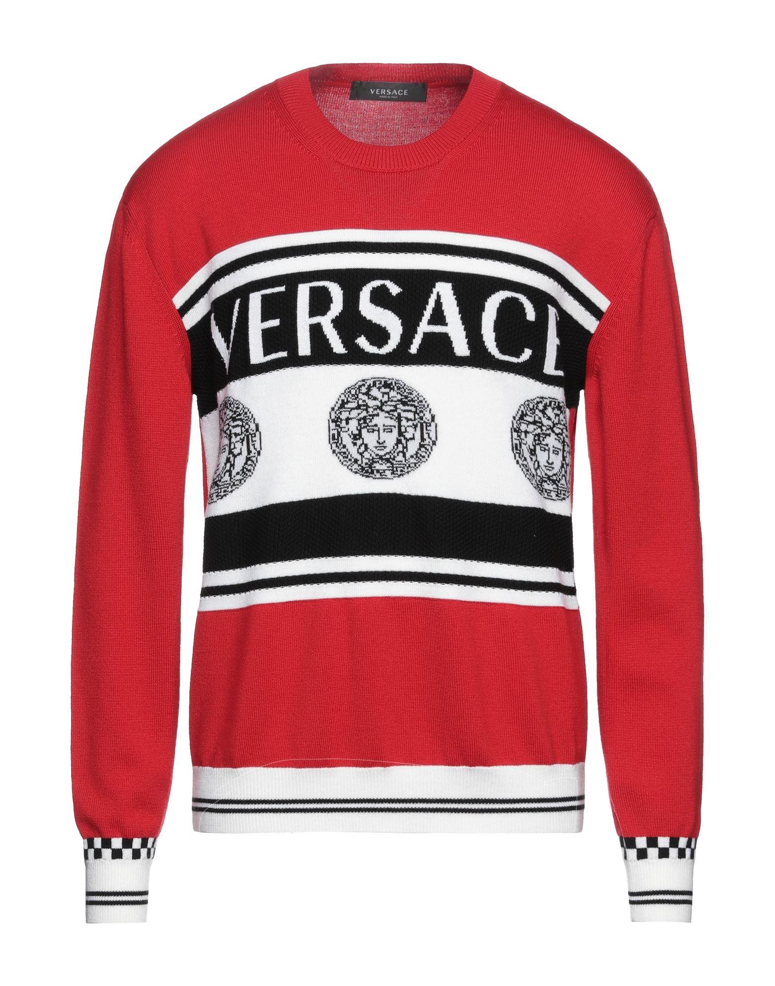 Versace Wool Sweater in Red for Men | Lyst