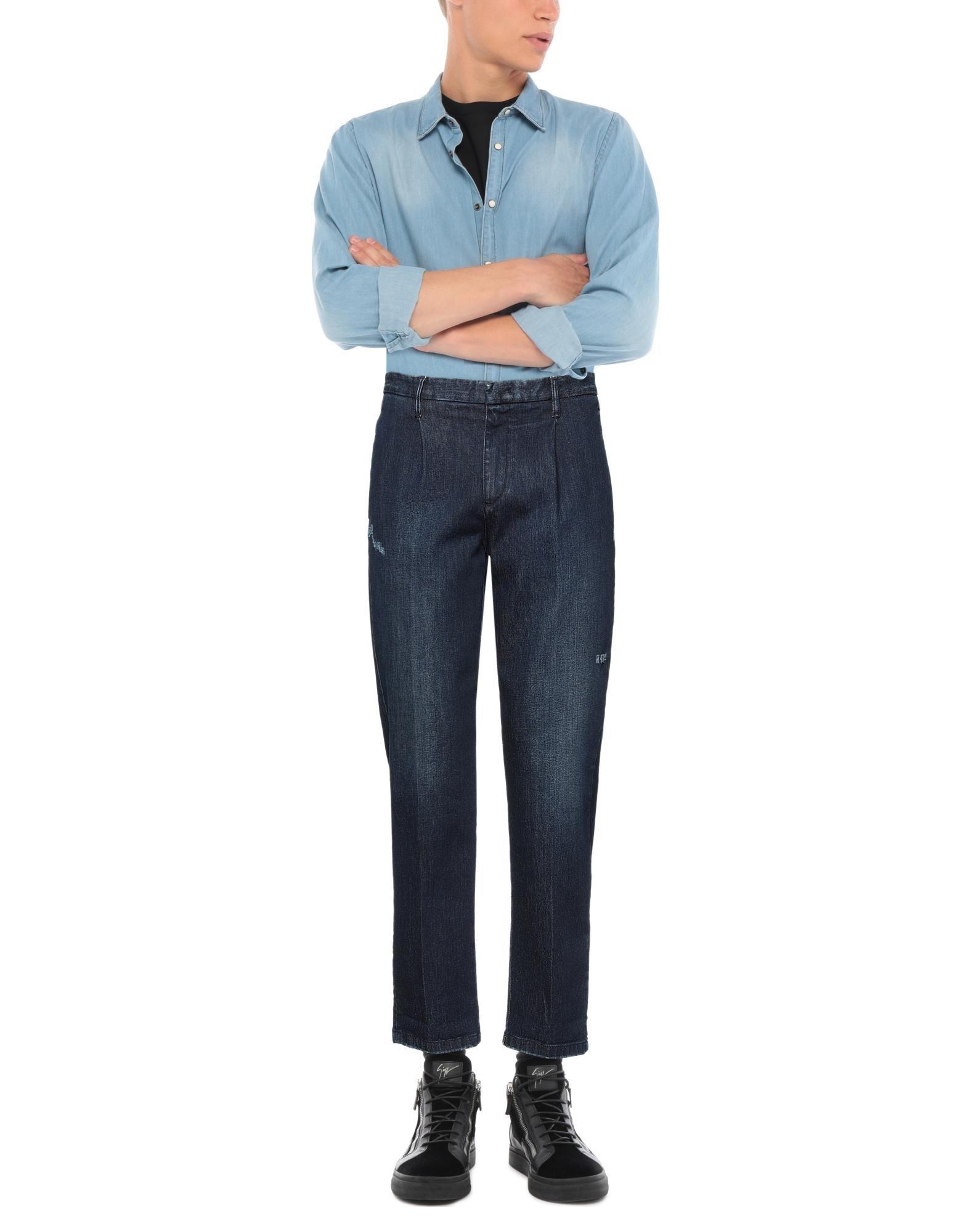 Grey Daniele Alessandrini Denim Pants in Blue for Men | Lyst