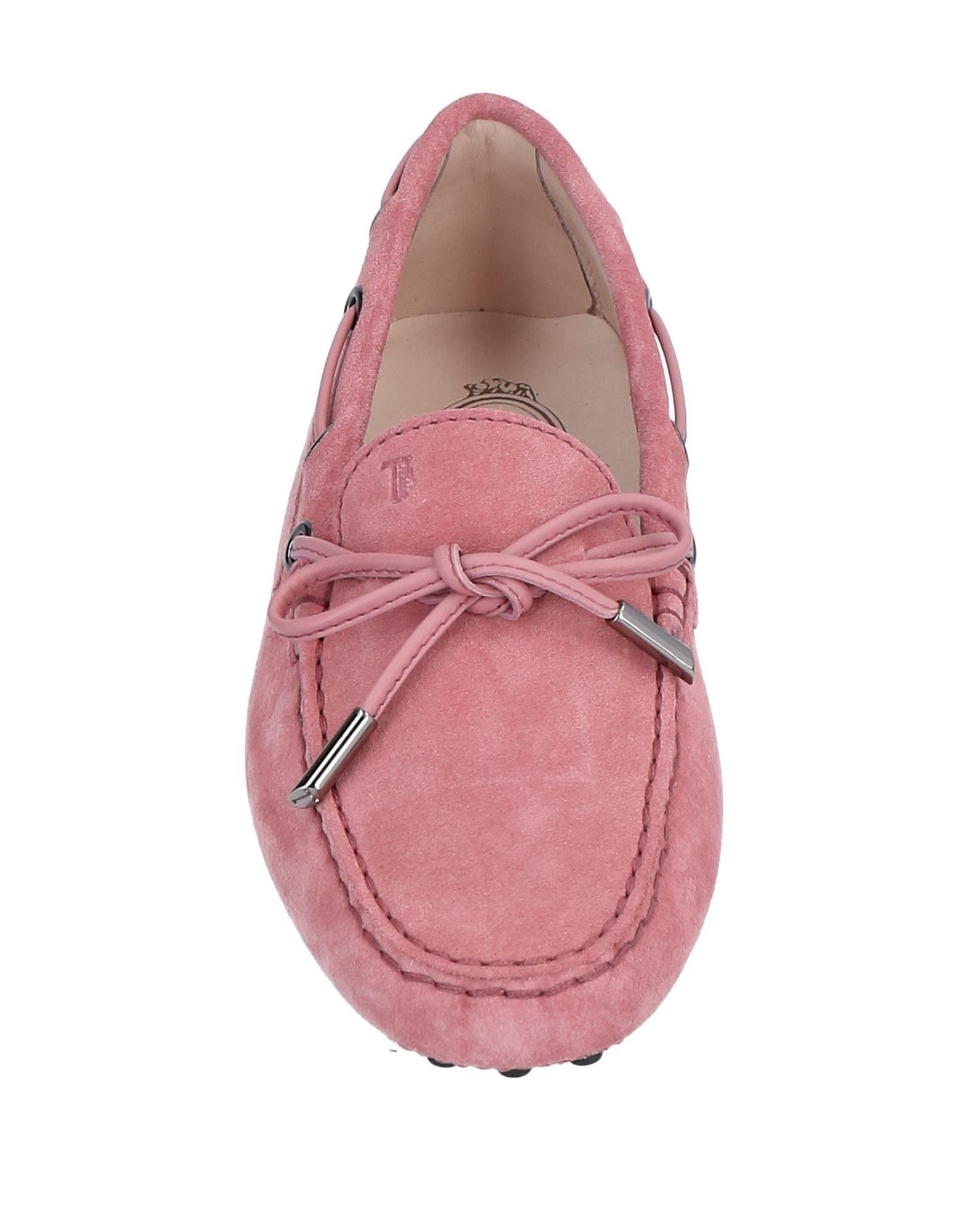 Tod's Suede Loafers in Pastel Pink (Pink) - Lyst