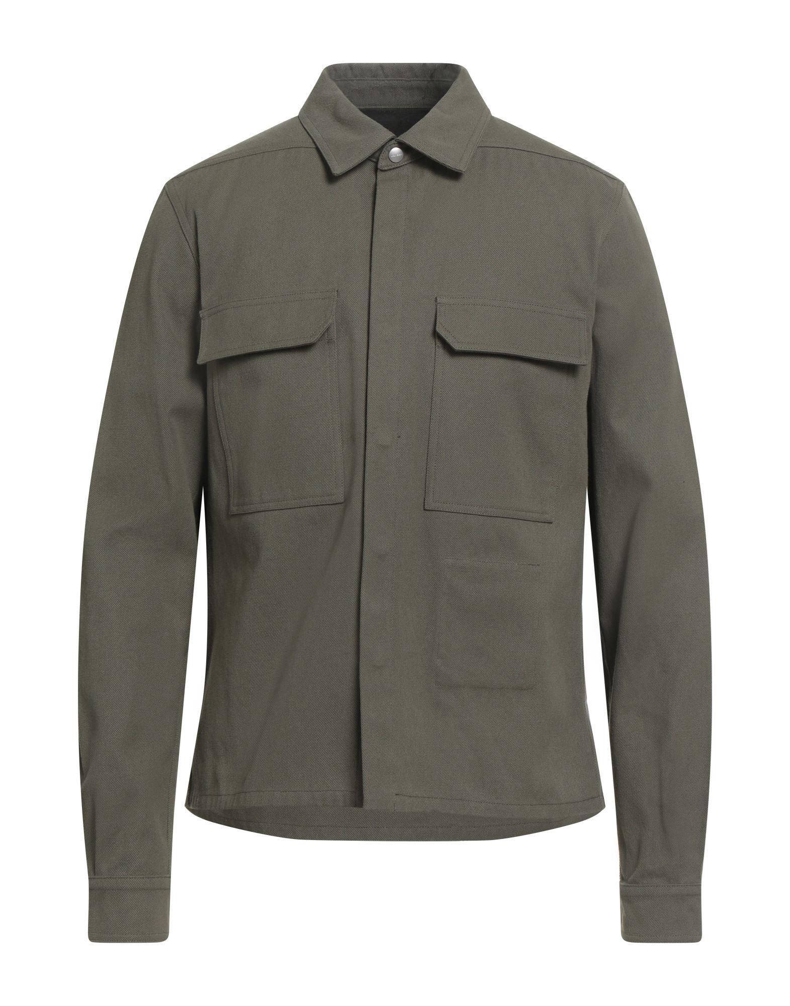 Rick Owens Military Shirt Cotton in Green for Men | Lyst