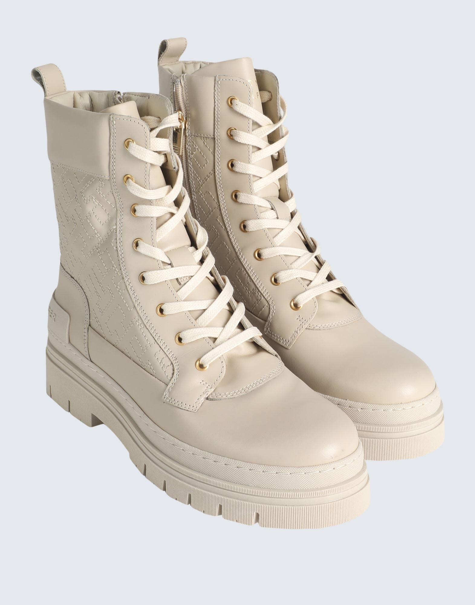 canvas platform boots tommy hilfiger