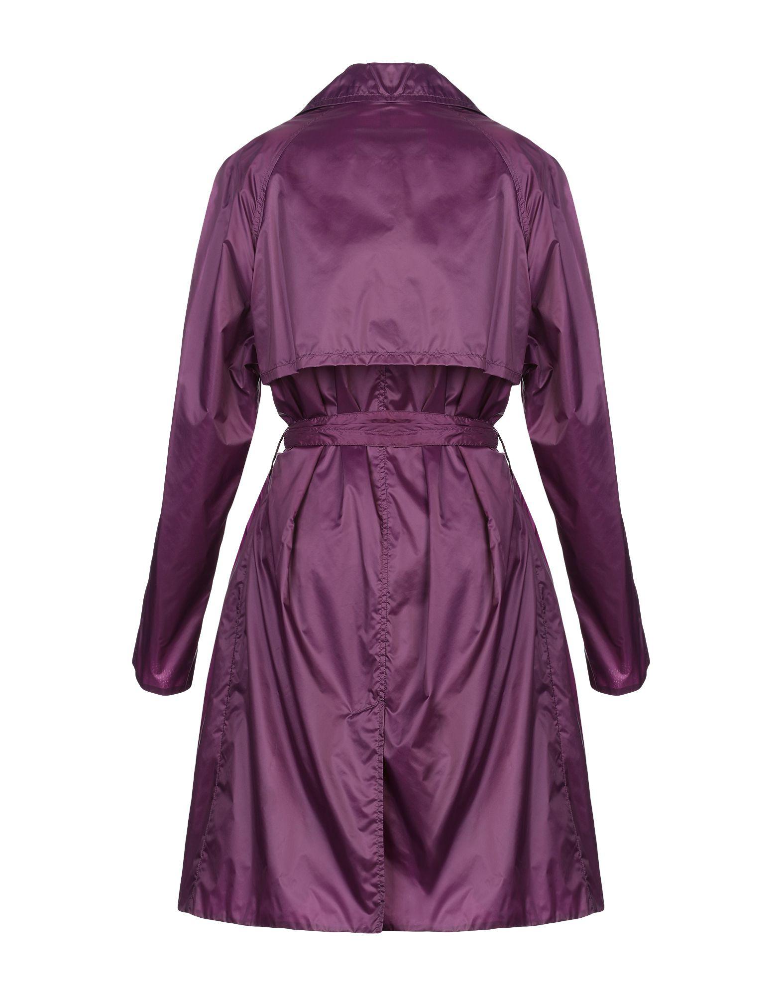 Versace Synthetic Overcoat in Dark Purple (Purple) for Men - Lyst