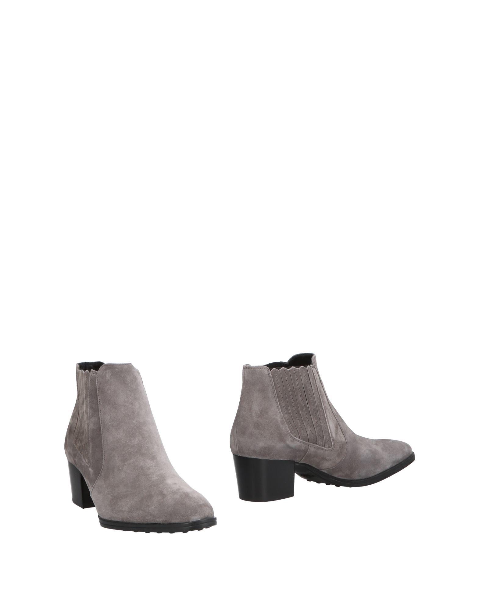 Tod's Suede Ankle Boots in Grey (Gray) Lyst