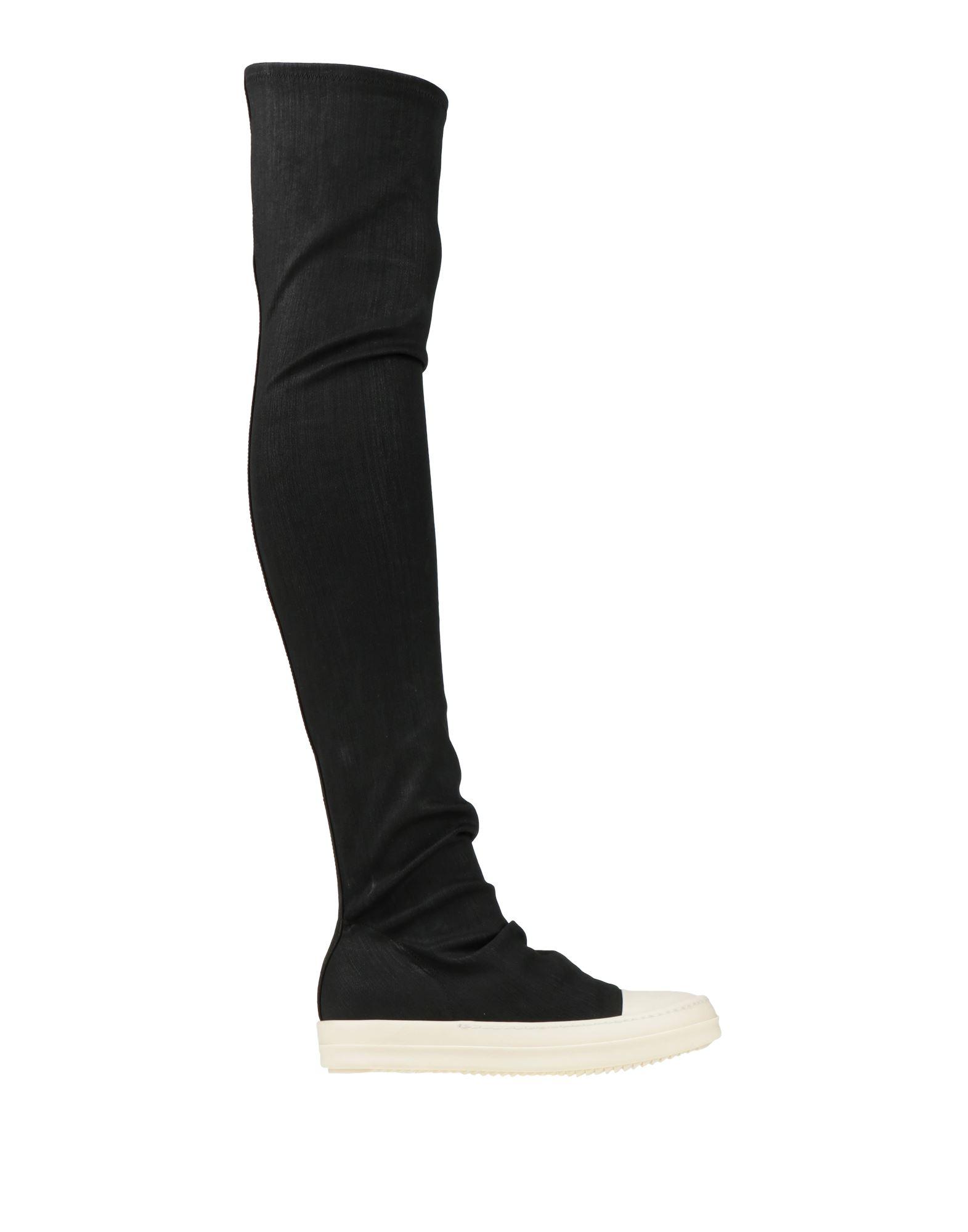 洗練【Rick Owens】カンチレバーベルベット オーバーニーブーツ Rick Owens - Rick Owens サイドジップ コンバットブーツの通販